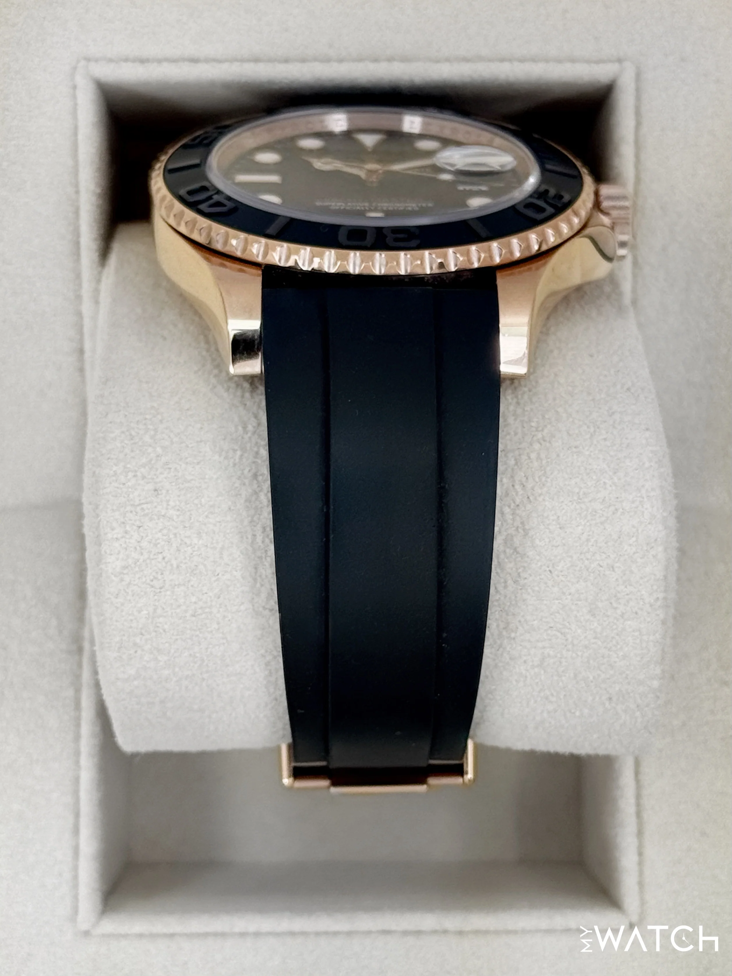 2023 Rolex Yacht-Master 40mm 126655 Rose Gold Oysterflex Black Dial (STICKERED) - Image 3
