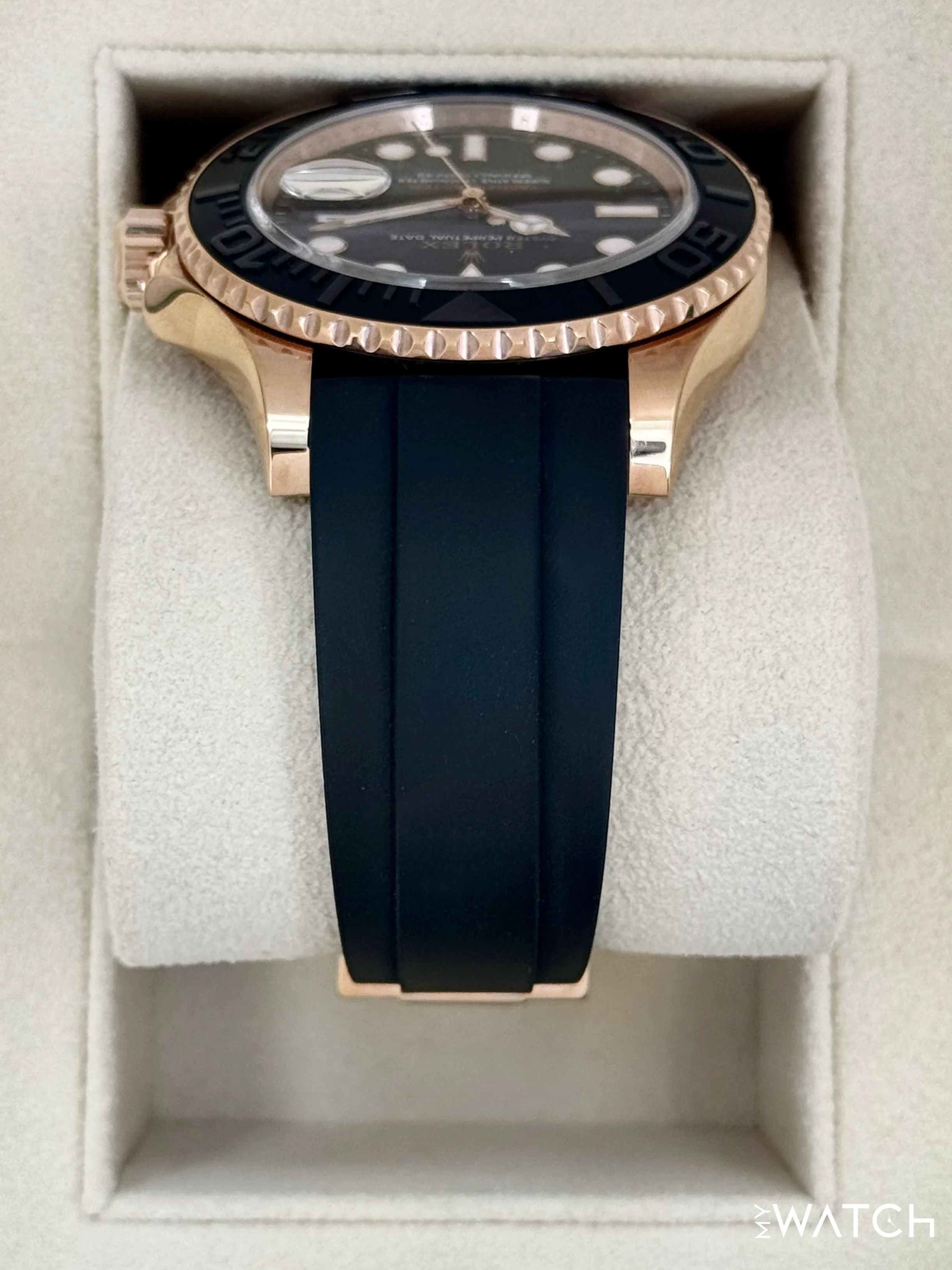 2023 Rolex Yacht-Master 40mm 126655 Rose Gold Oysterflex Black Dial (STICKERED) - Image 4