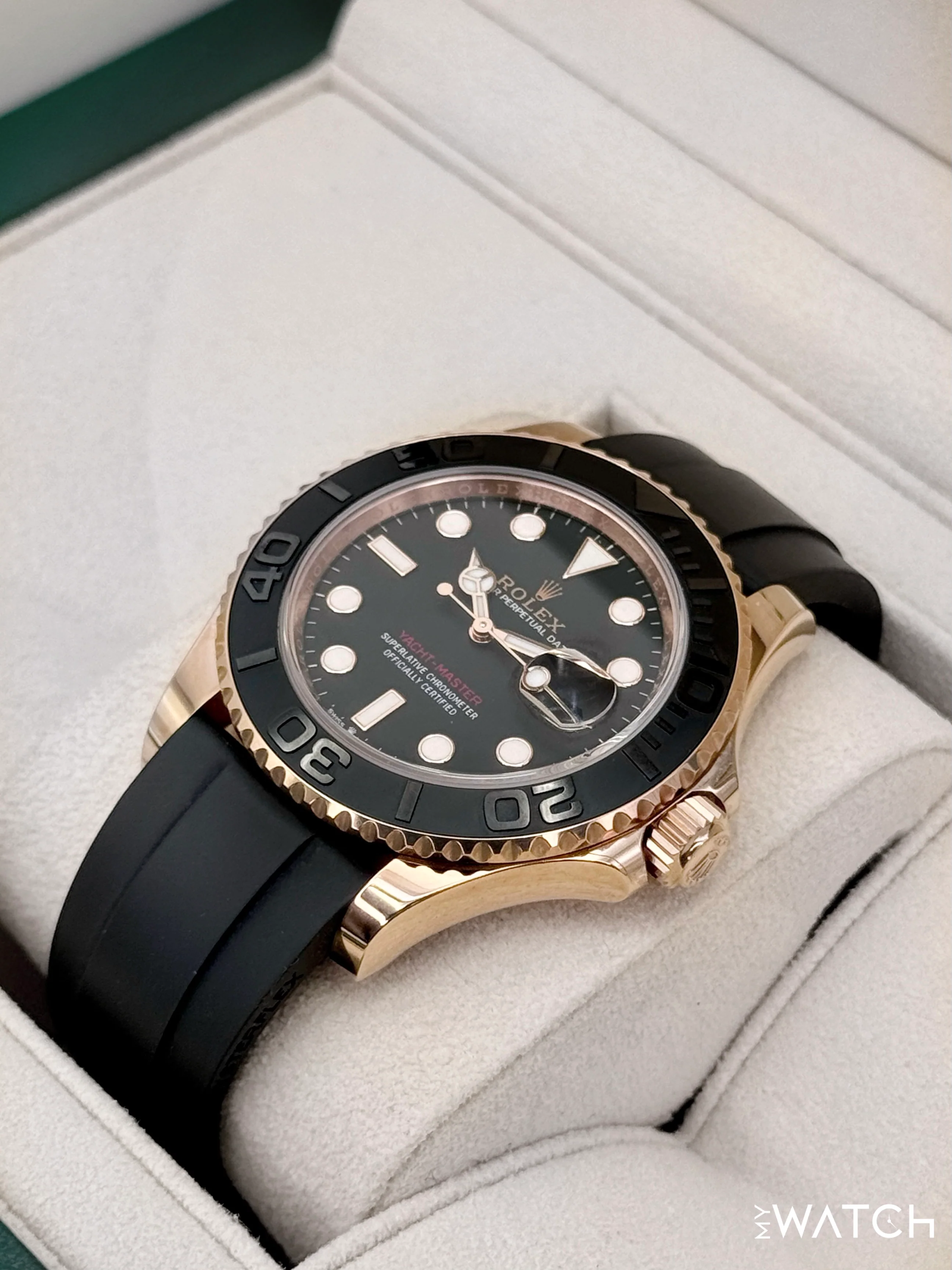 2023 Rolex Yacht-Master 40mm 126655 Rose Gold Oysterflex Black Dial (STICKERED) - Image 5