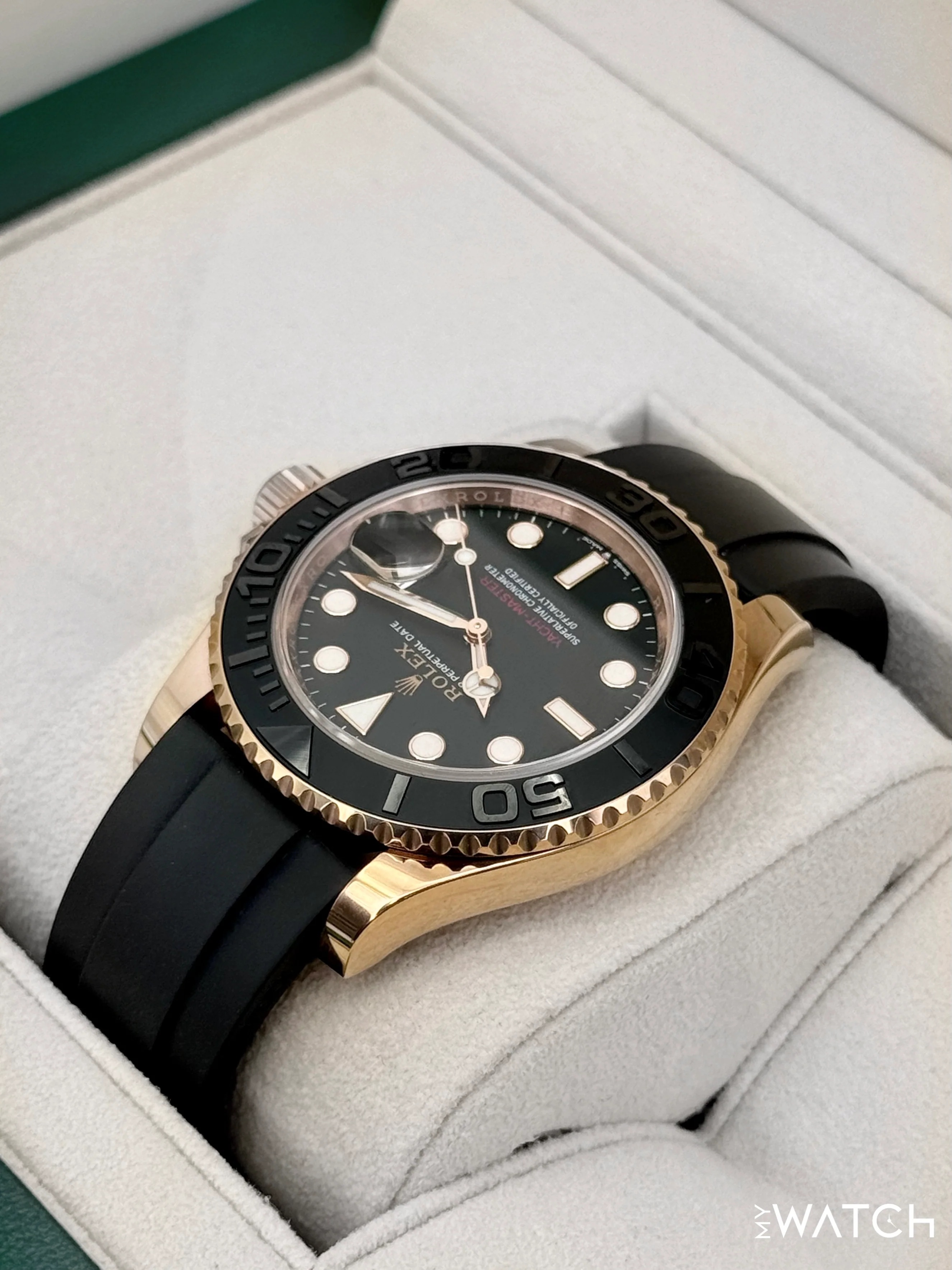 2023 Rolex Yacht-Master 40mm 126655 Rose Gold Oysterflex Black Dial (STICKERED) - Image 7