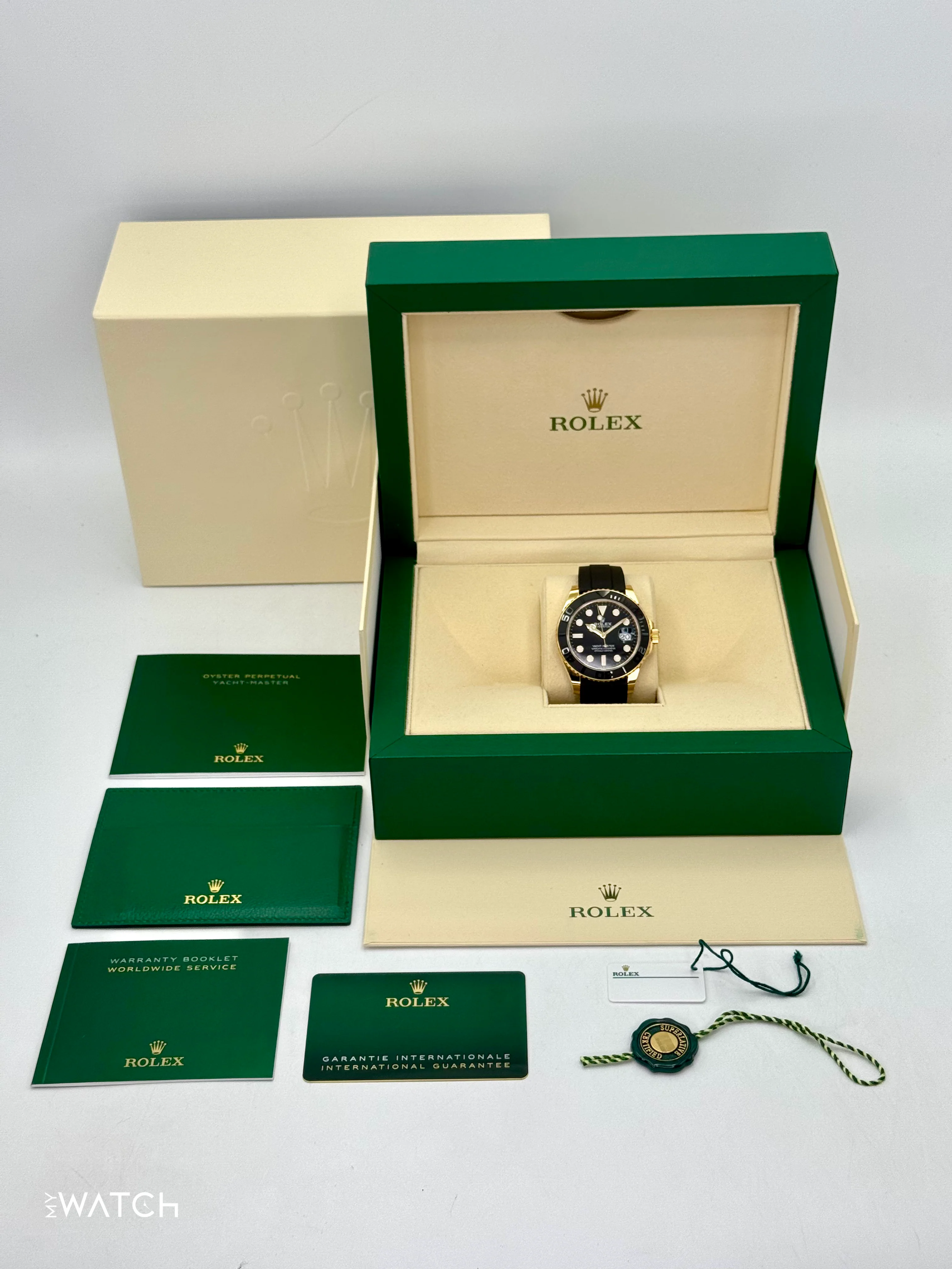 2023 Rolex Yacht-Master 42mm 226658 Gold Oysterflex Black Dial - Image 10