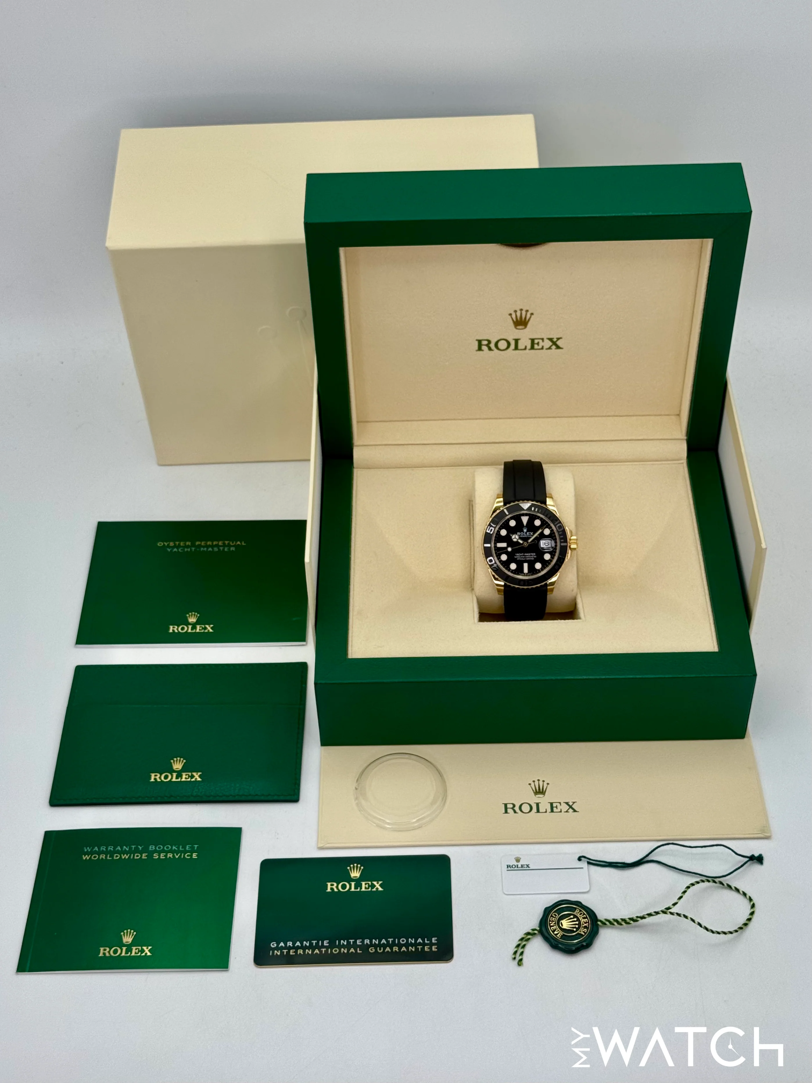 2023 Rolex Yacht-Master 42mm 226658 Gold Oysterflex Black Dial - Image 10