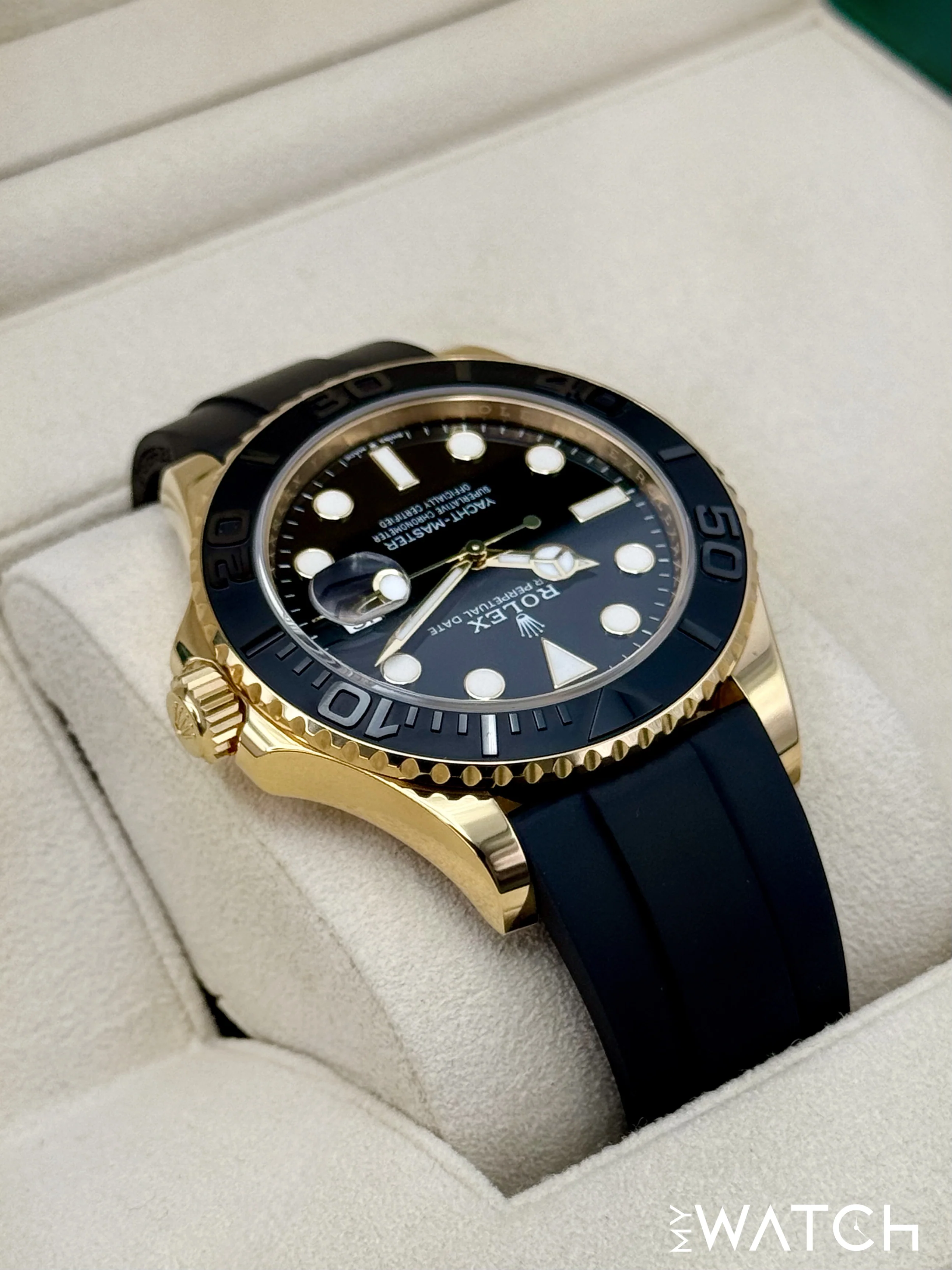 2023 Rolex Yacht-Master 42mm 226658 Gold Oysterflex Black Dial - Image 8