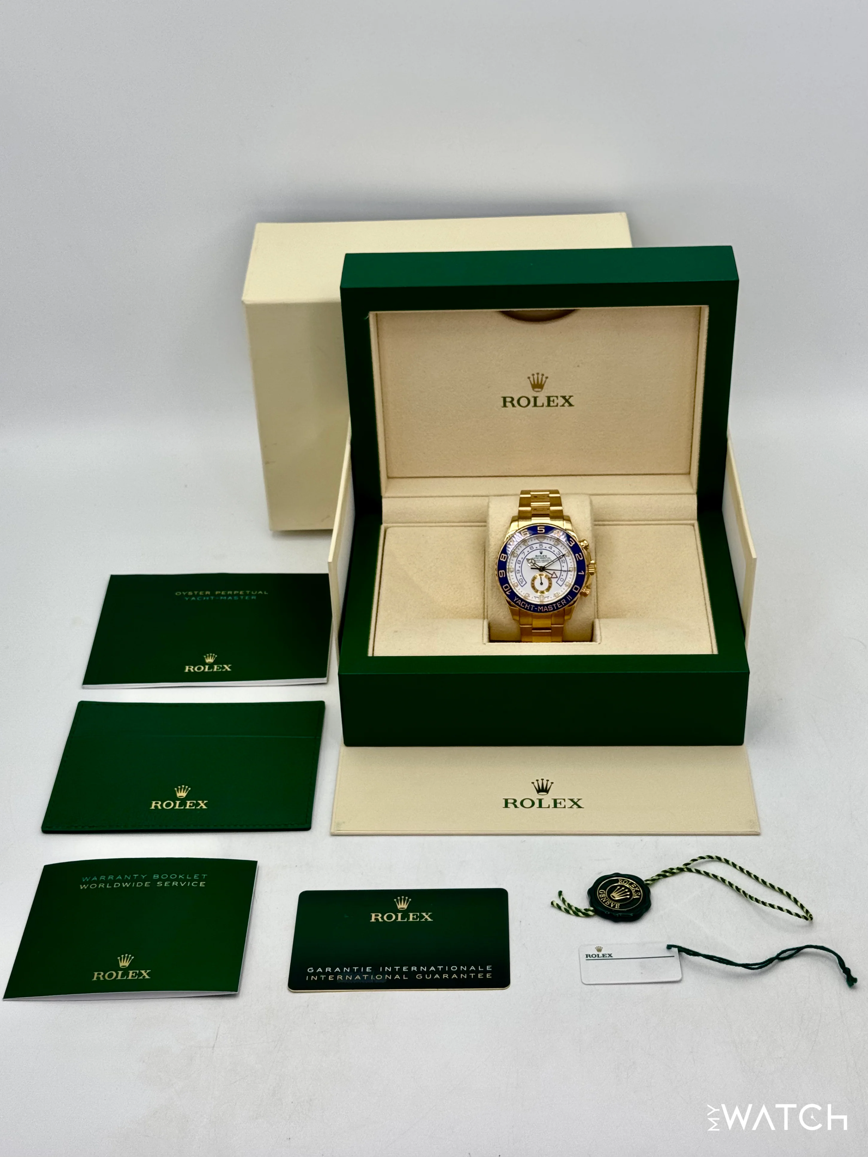 2023 Rolex Yacht-Master II 44mm 116688 18K Yellow Gold White Dial - Image 10