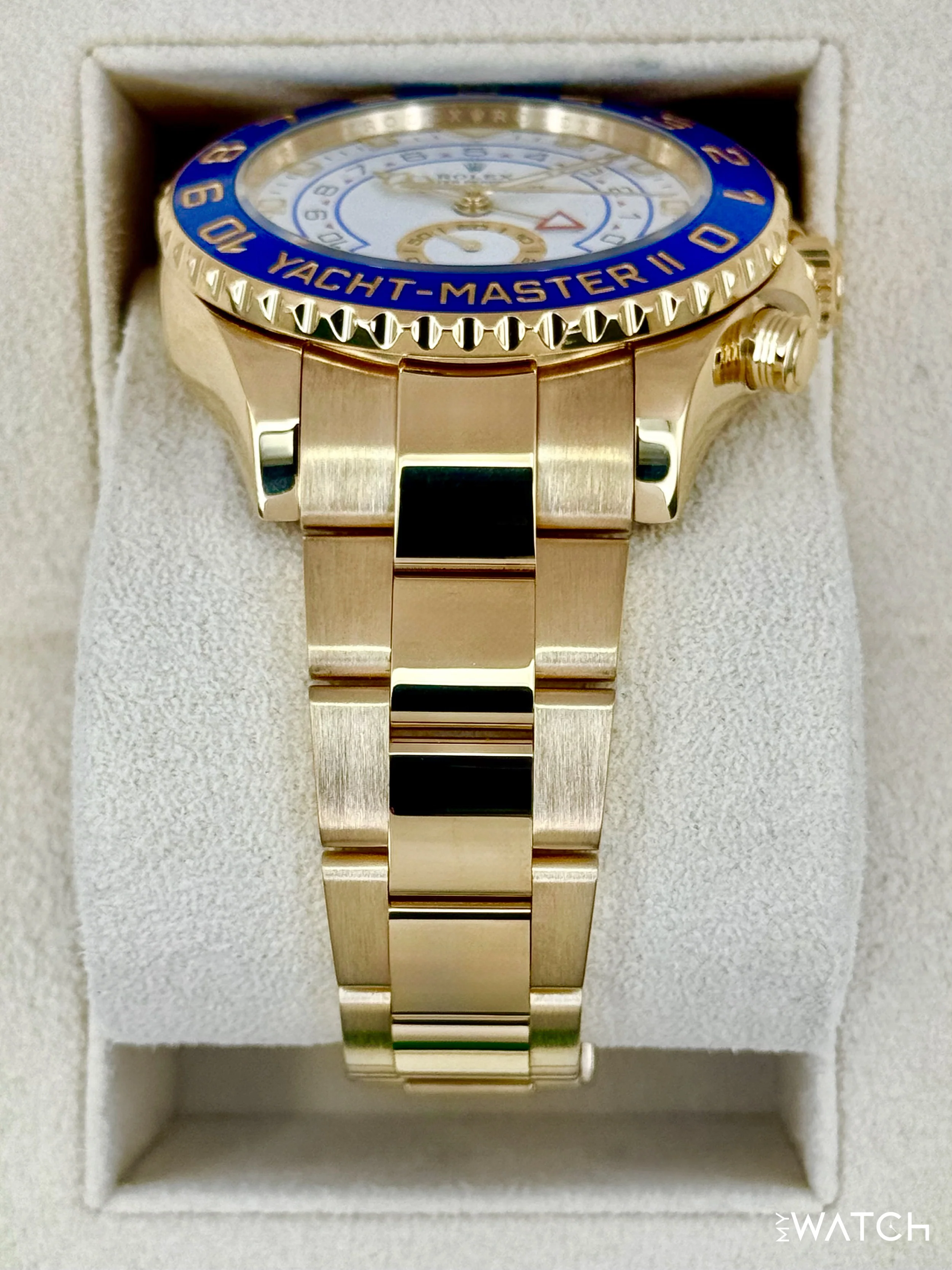 2023 Rolex Yacht-Master II 44mm 116688 18K Yellow Gold White Dial - Image 3
