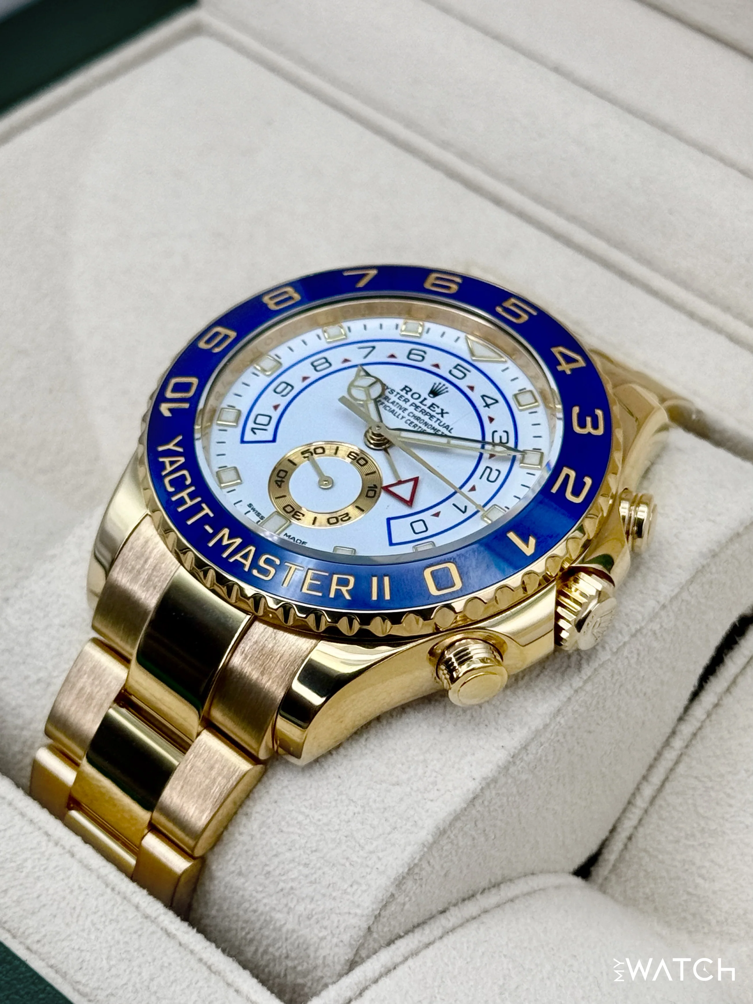 2023 Rolex Yacht-Master II 44mm 116688 18K Yellow Gold White Dial - Image 5