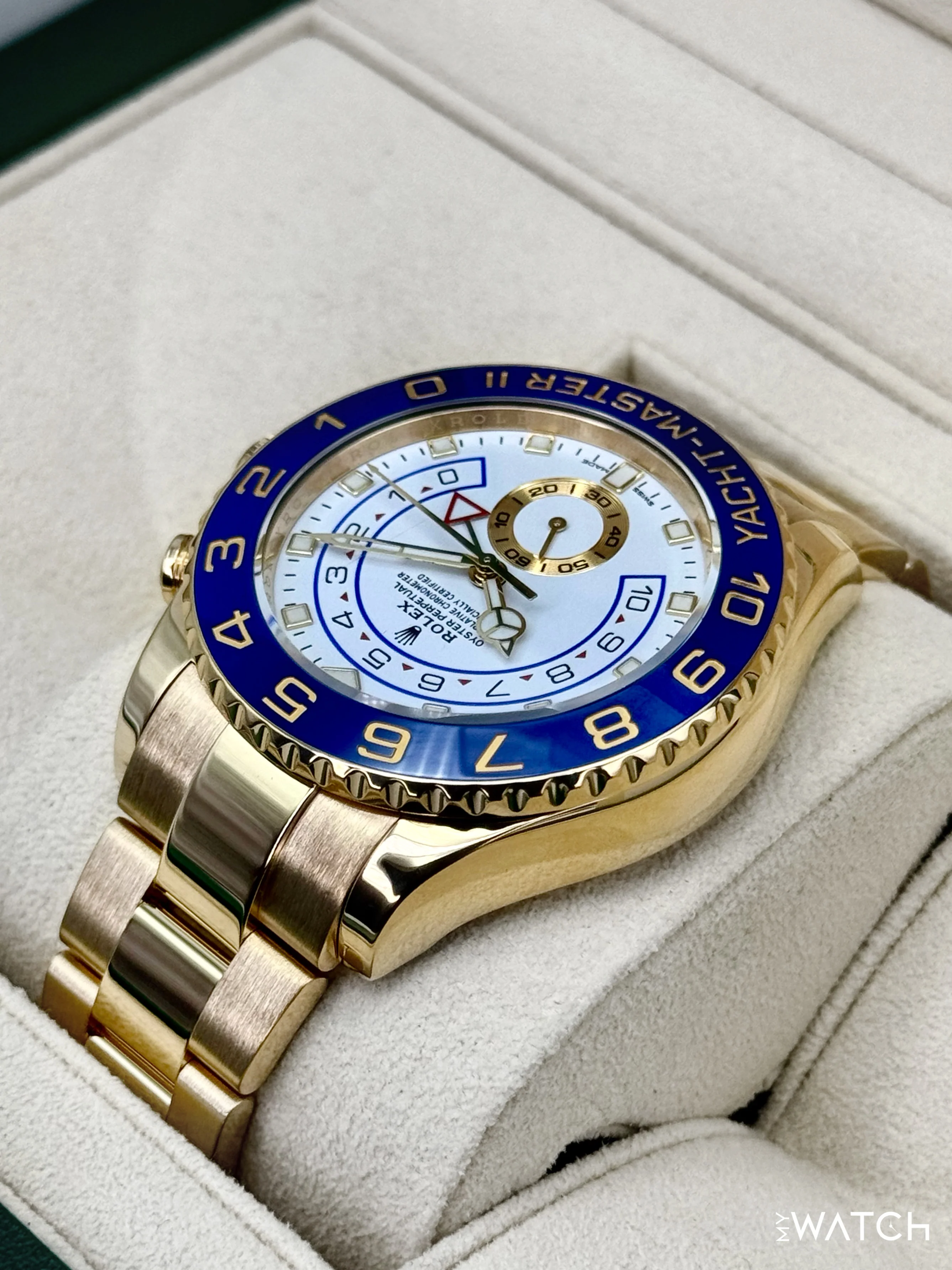 2023 Rolex Yacht-Master II 44mm 116688 18K Yellow Gold White Dial - Image 7