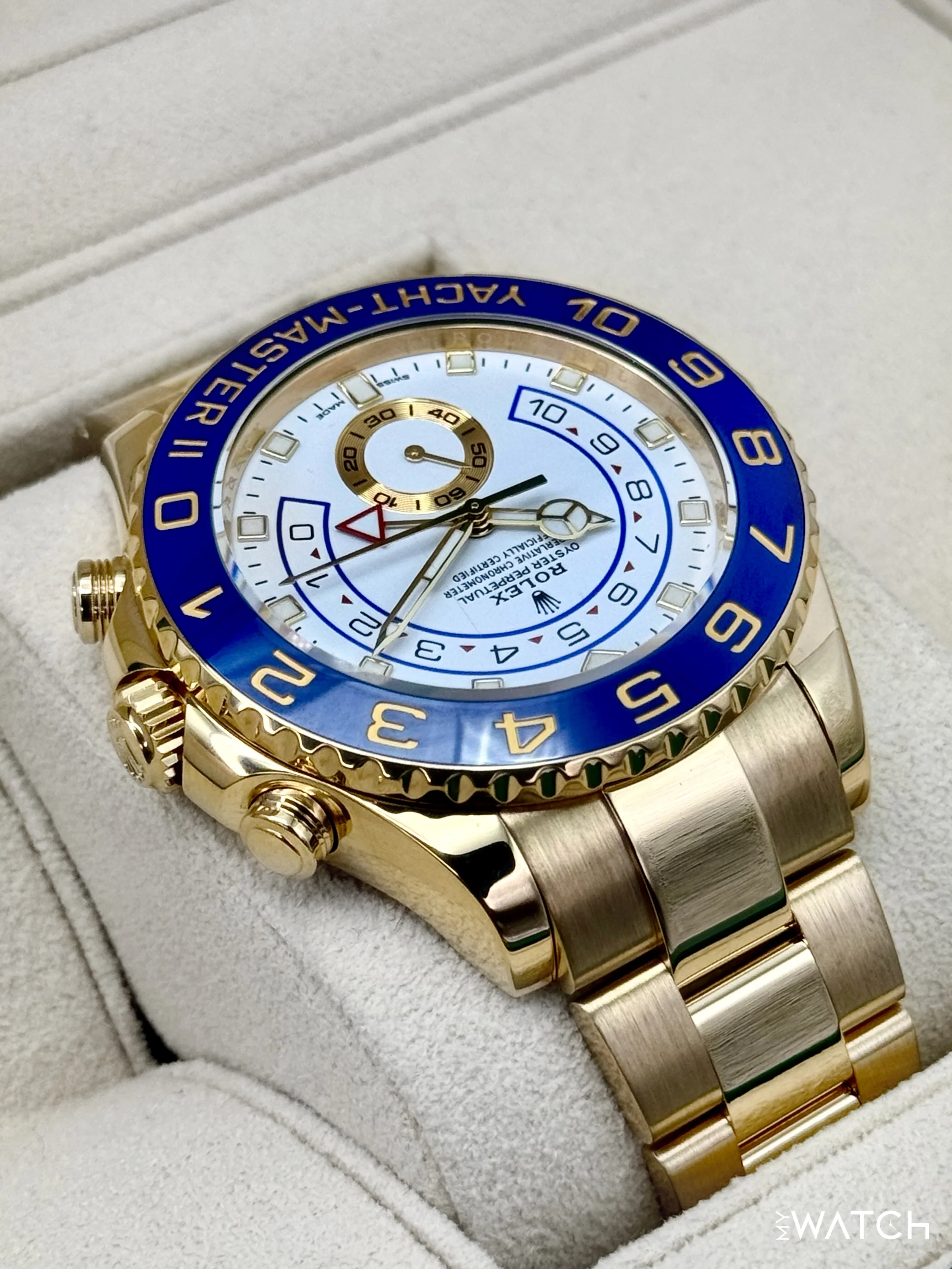 2023 Rolex Yacht-Master II 44mm 116688 18K Yellow Gold White Dial - Image 8
