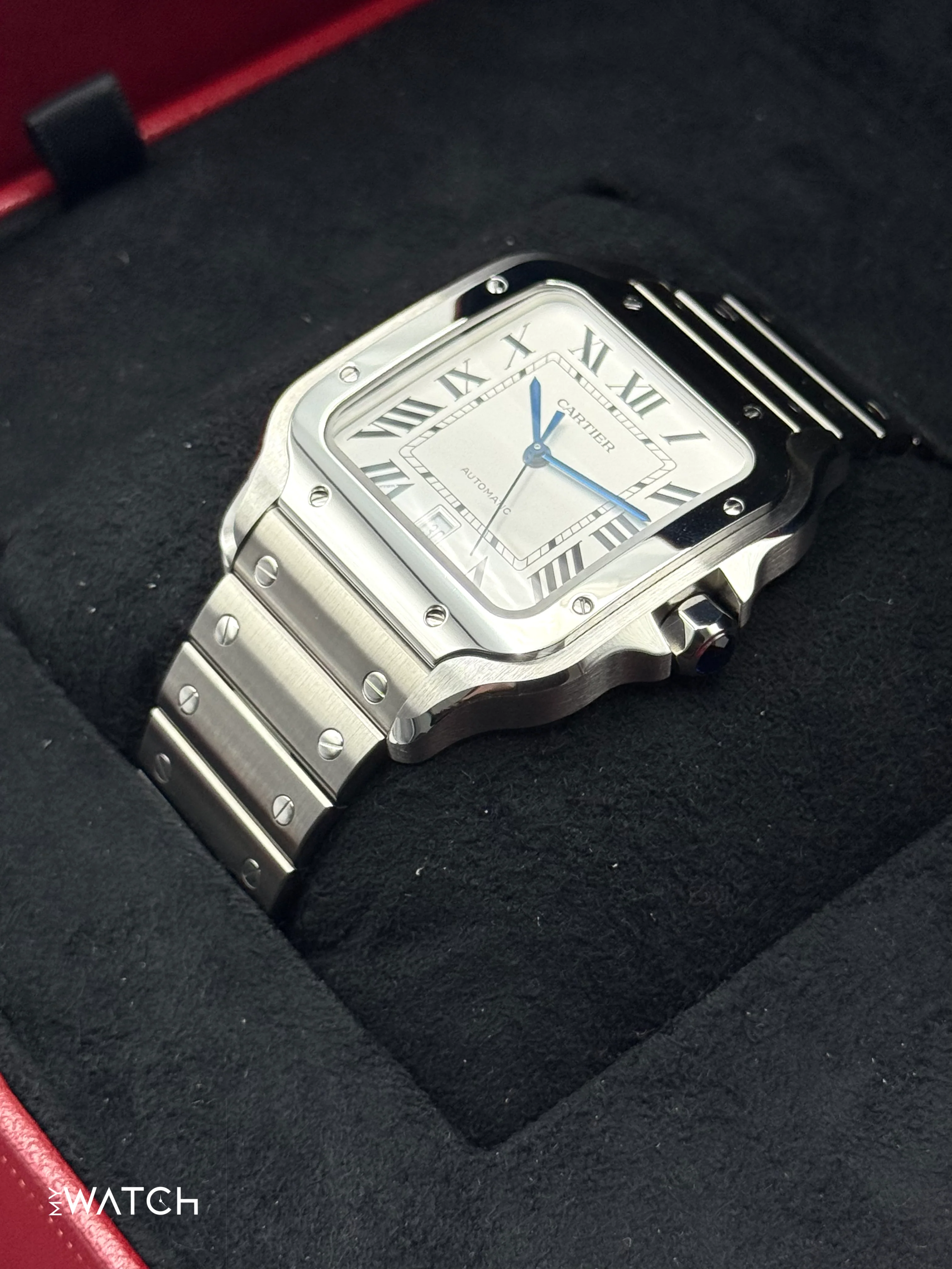 2023 Santos De Cartier 39.8mm WSSA0018 Stainless Steel White Dial - Image 5