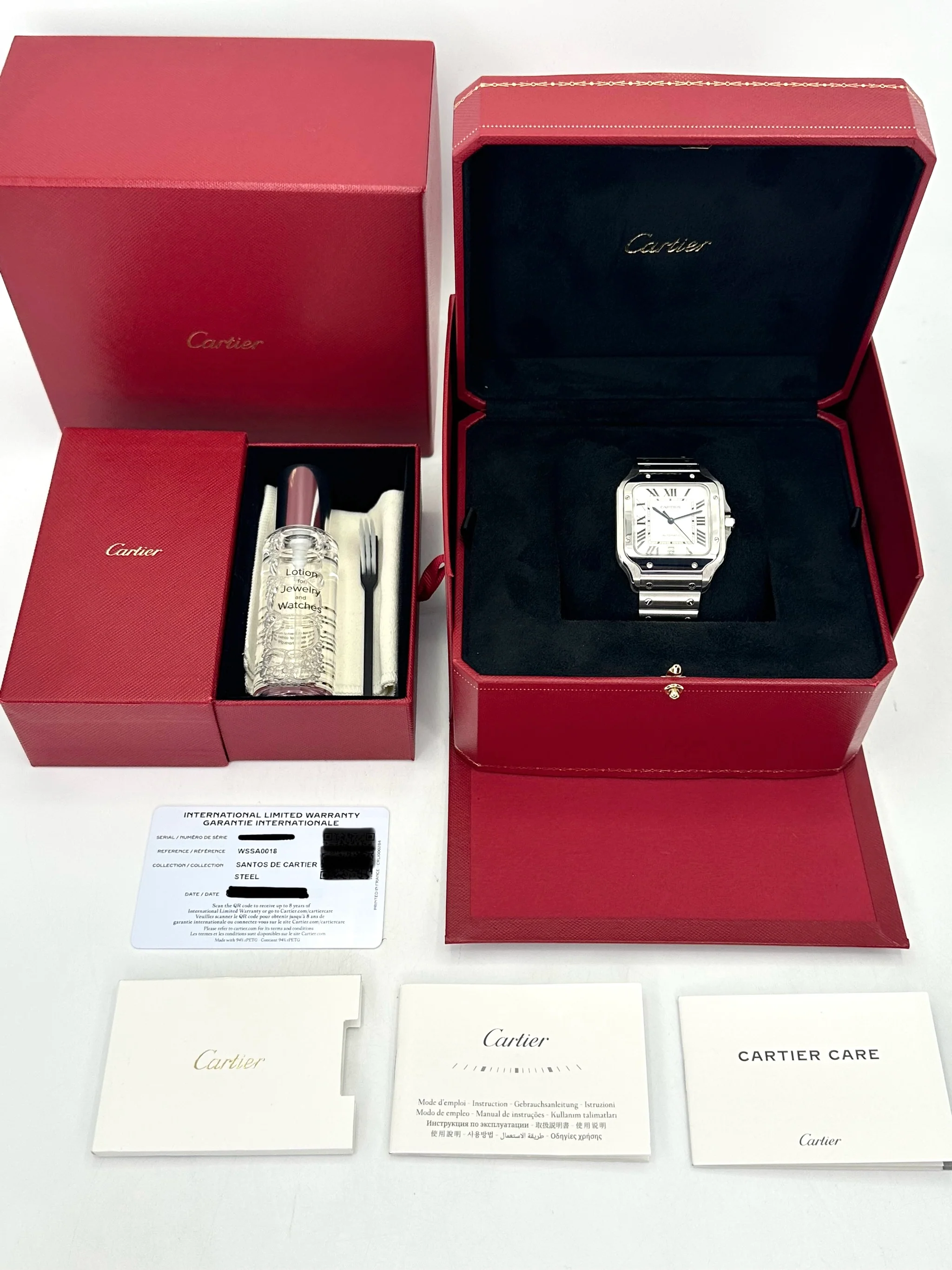 2023 Santos De Cartier 39.8mm WSSA0018 Stainless Steel White Dial - Image 9