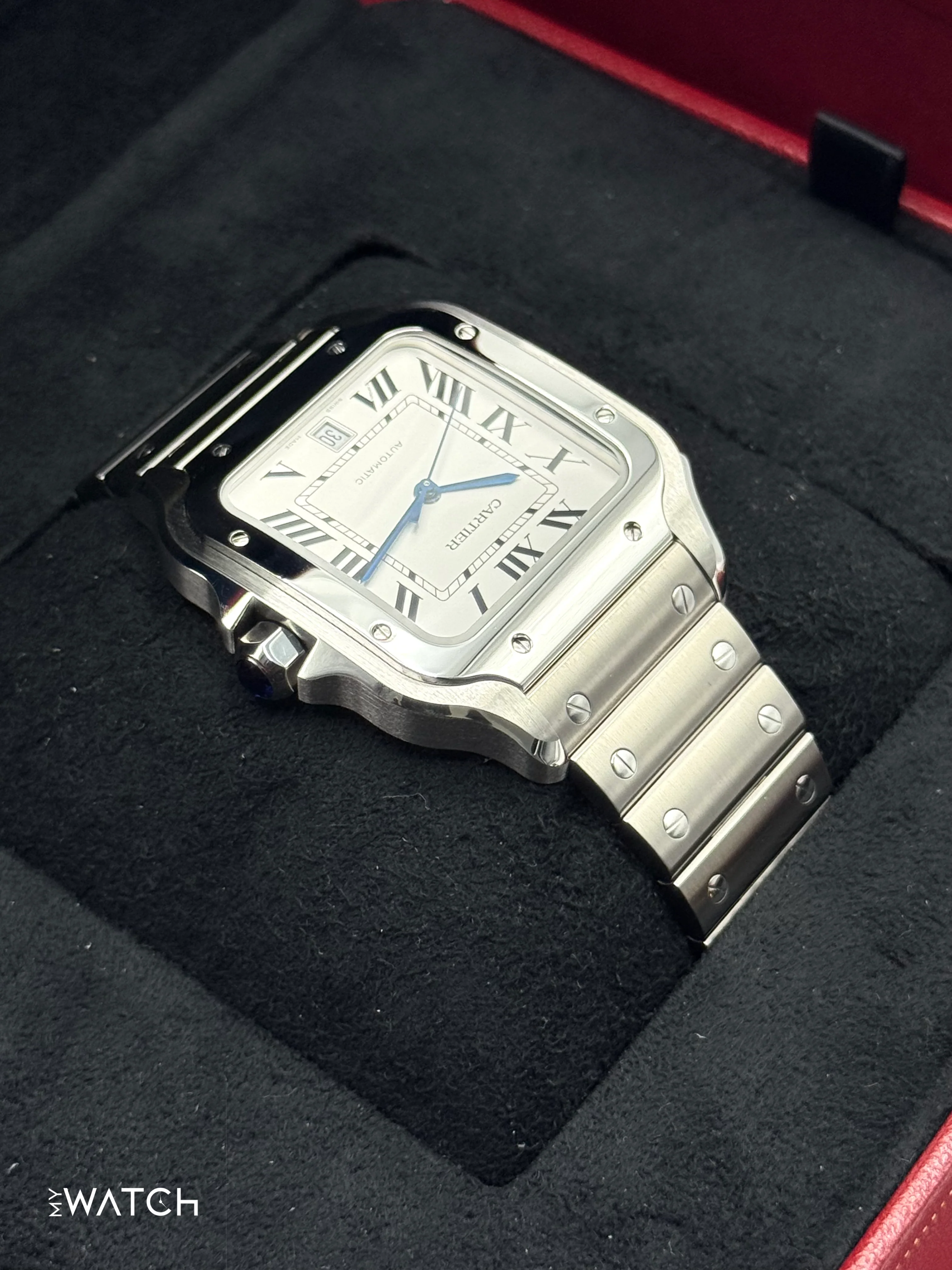 2023 Santos De Cartier 39.8mm WSSA0018 Stainless Steel White Dial - Image 8