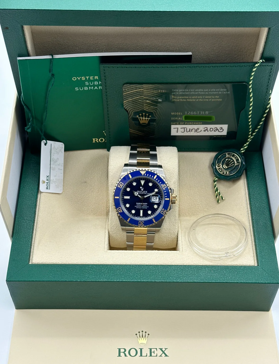 NEW 2023 Rolex Submariner "Bluesy"  41mm 126613LB Two-Tone Blue Dial - Image 2