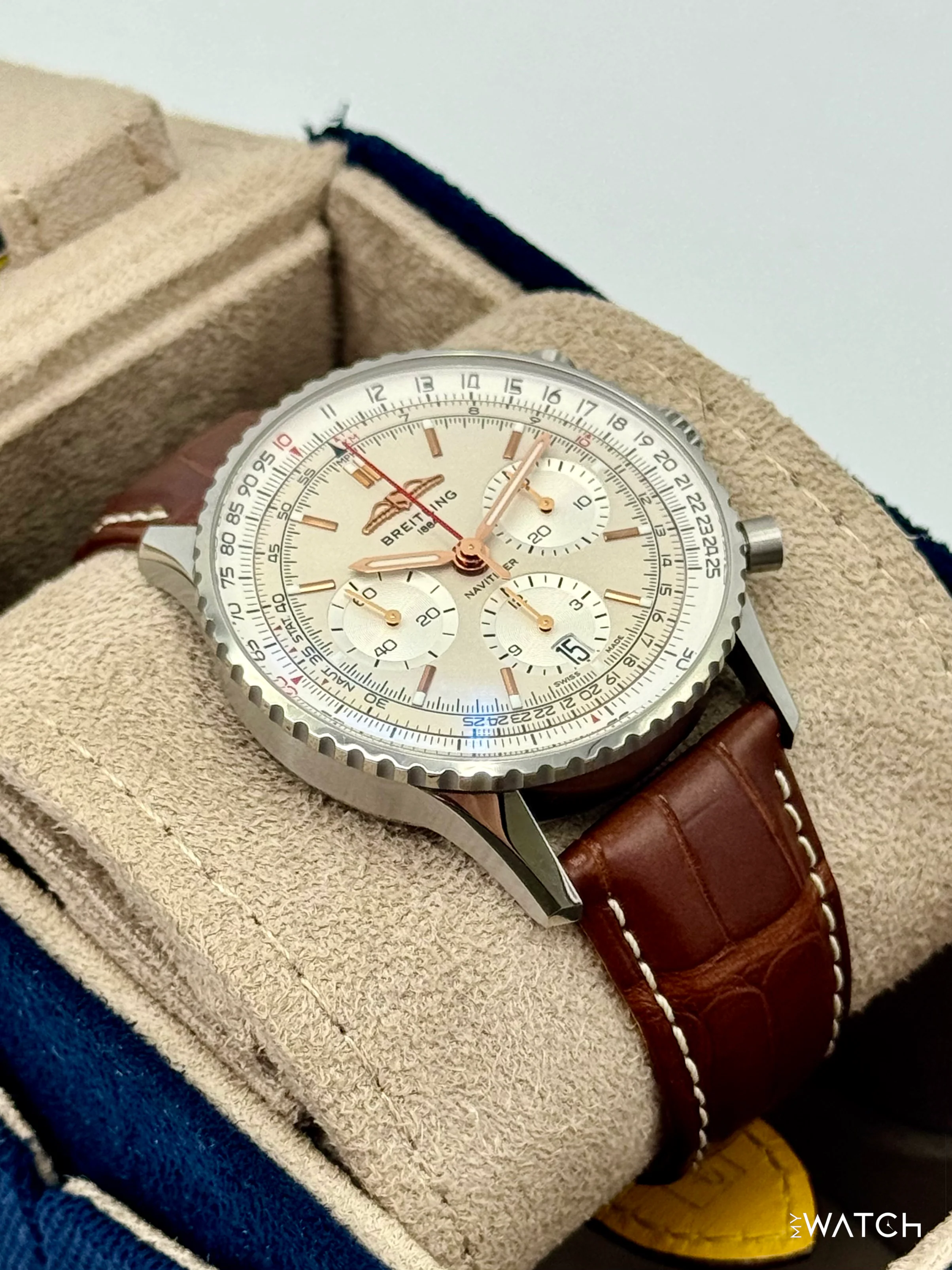 2024 Breitling Navitimer Chronograph B01 41mm AB0139 Stainless Steel Silver Dial - Image 6