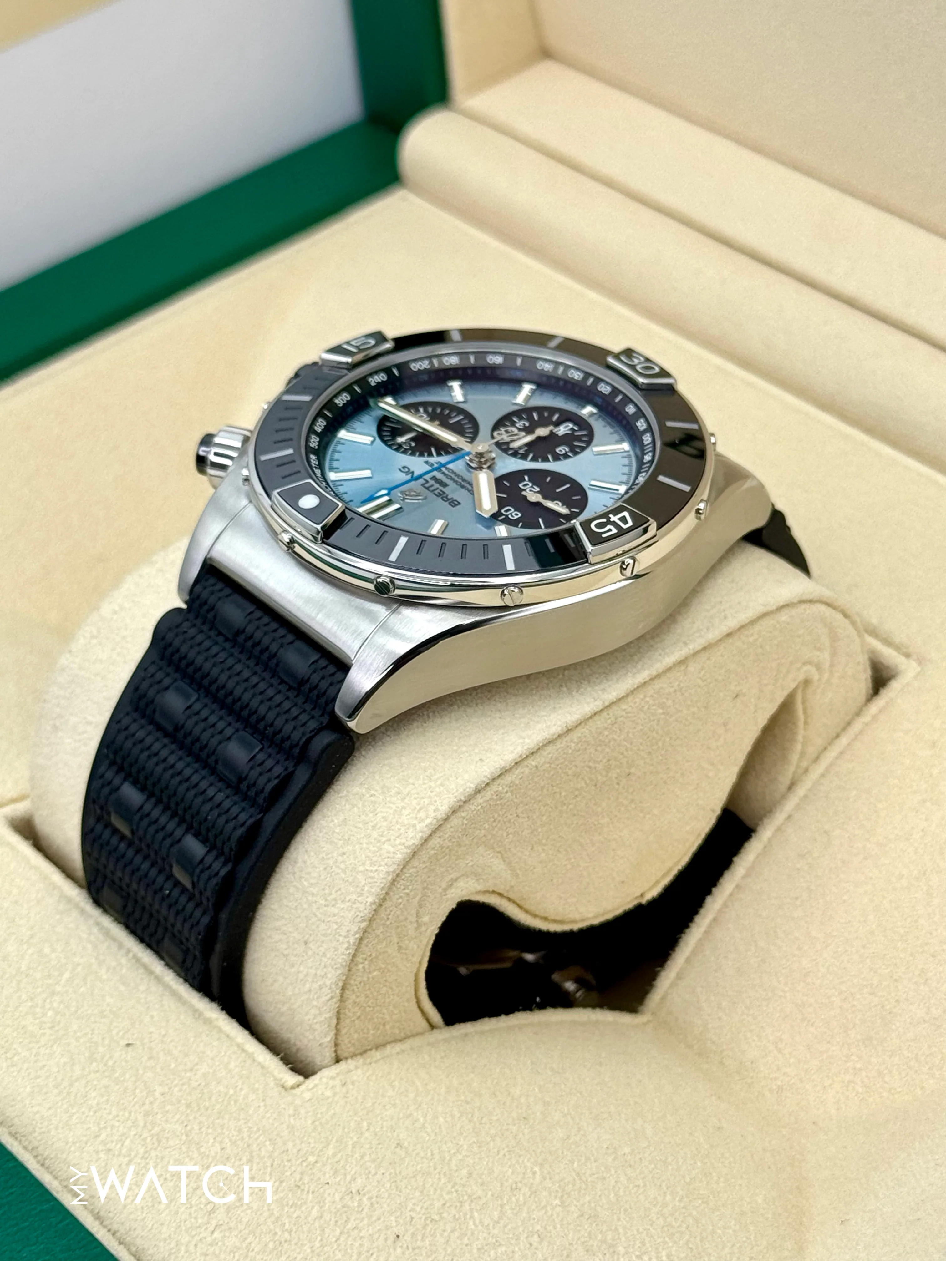 2024 Breitling Super Chronomat B01 44 PB01362 Stainless Steel Blue Dial - Image 7