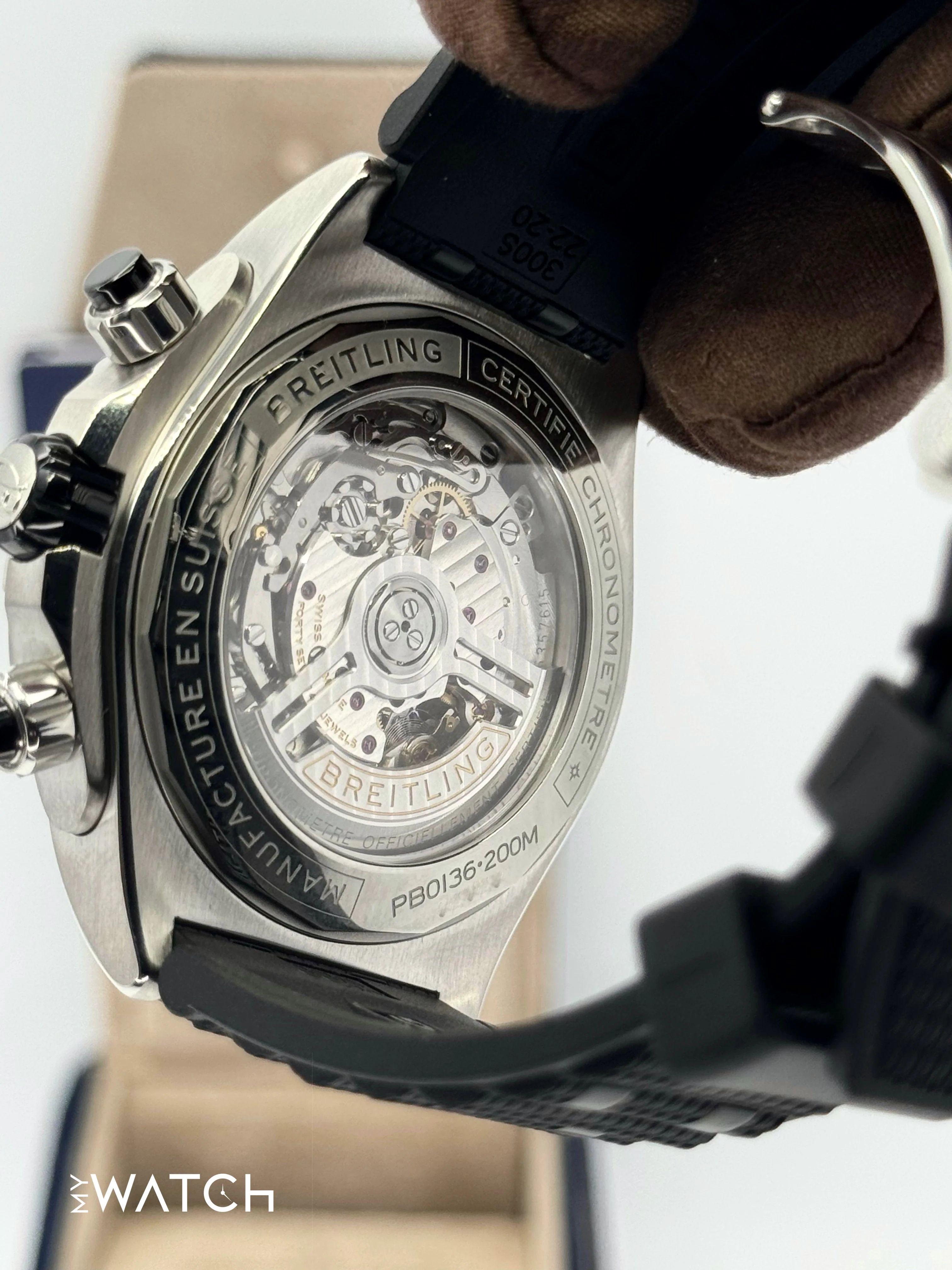 2024 Breitling Super Chronomat B01 44 PB01362 Stainless Steel Blue Dial - Image 9