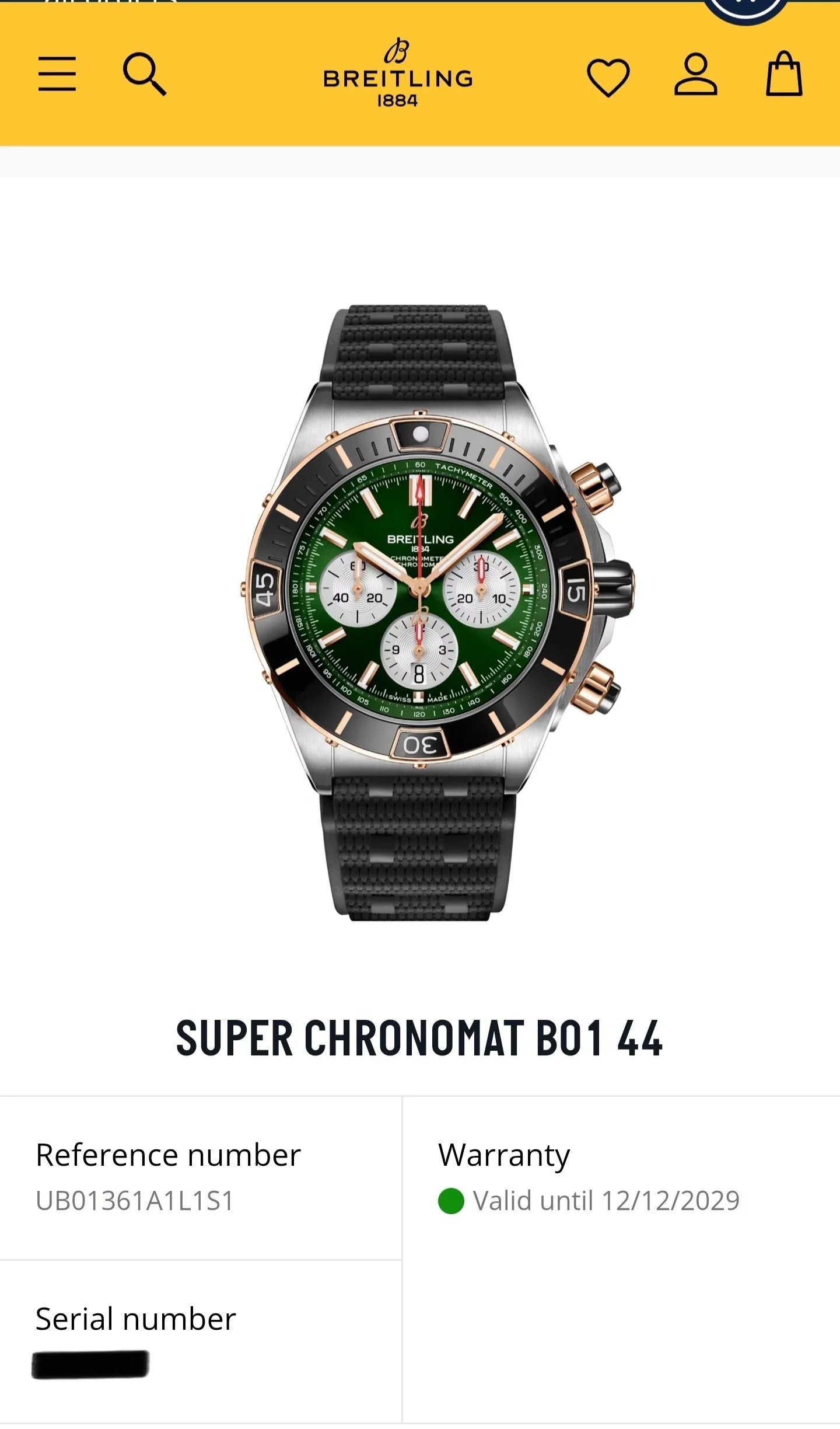 2024 Breitling Super Chronomat B01 44 UB0136 Two-Tone Green Dial - Image 9