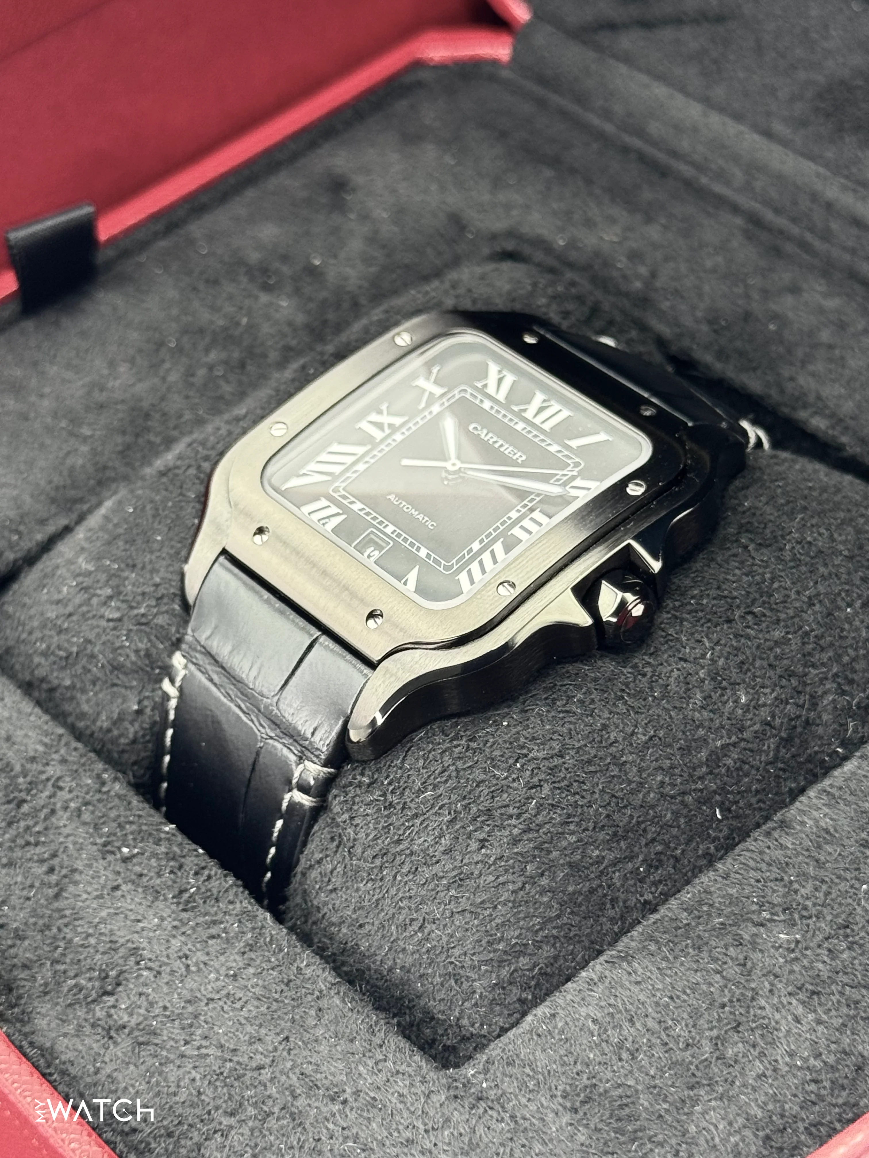 2024 Cartier Santos De Cartier 39.8mm WSSA0039 Black Steel Black Dial - Image 5