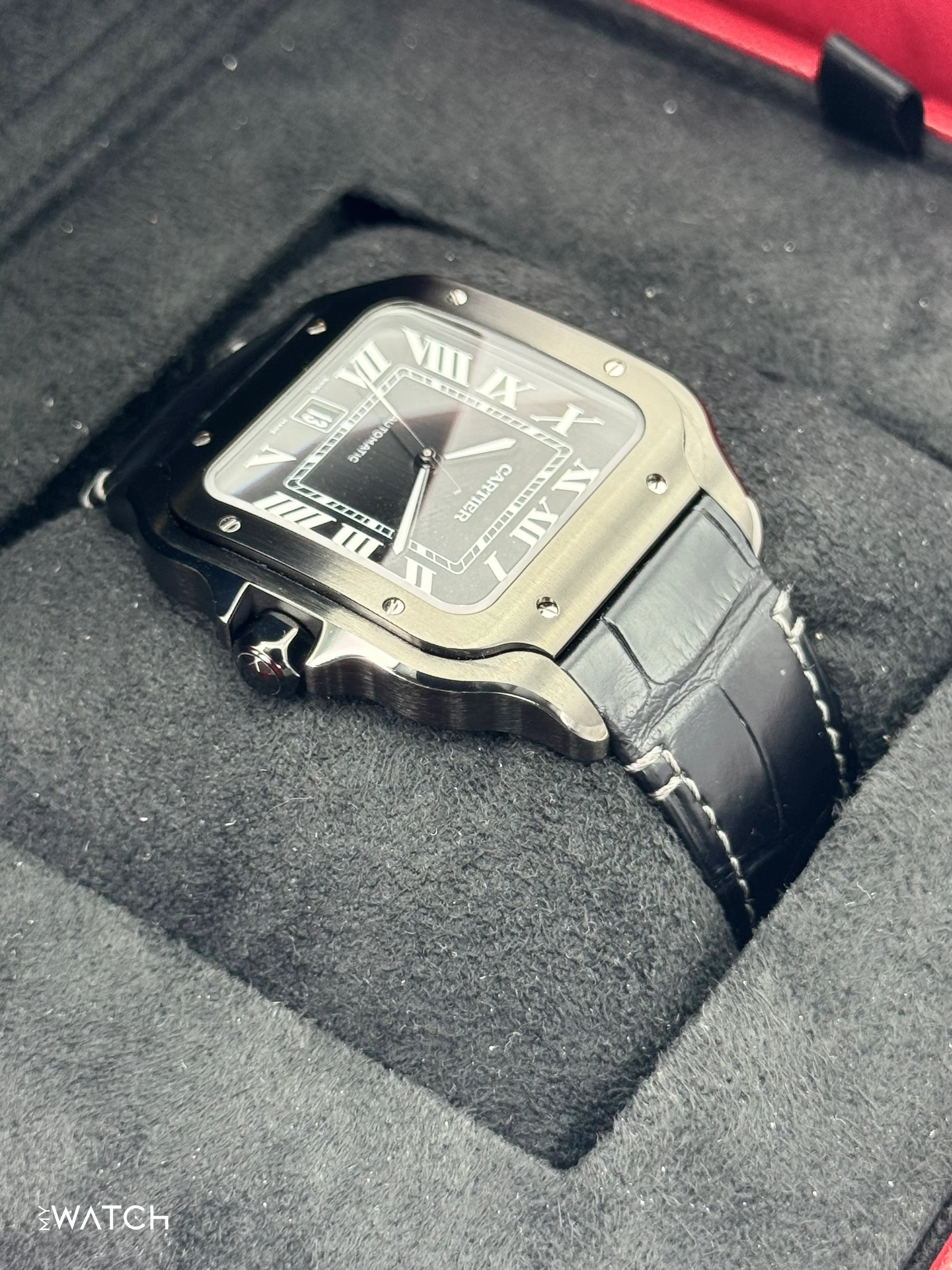 2024 Cartier Santos De Cartier 39.8mm WSSA0039 Black Steel Black Dial - Image 8