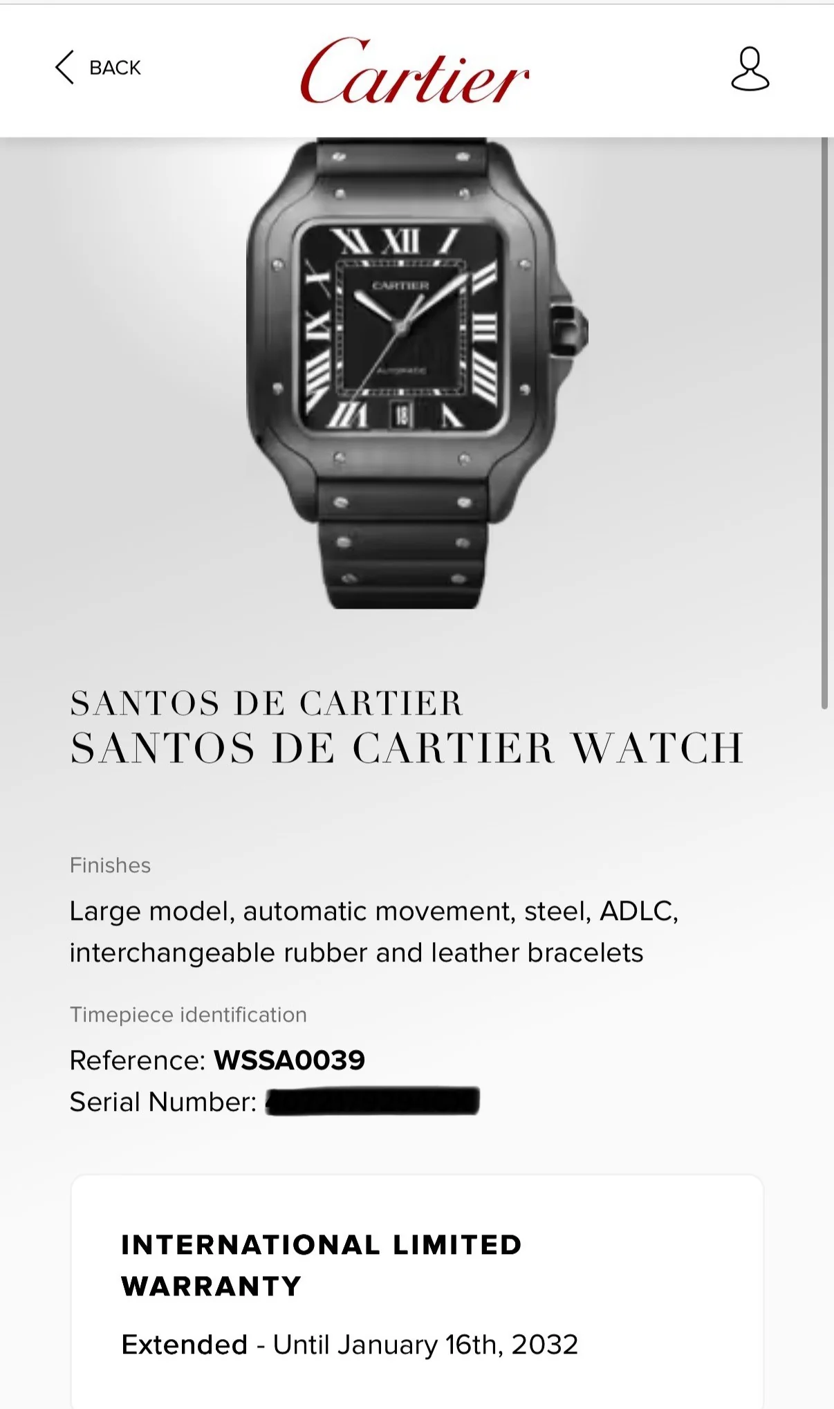 2024 Cartier Santos De Cartier 39.8mm WSSA0039 Black Steel Black Dial - Image 9