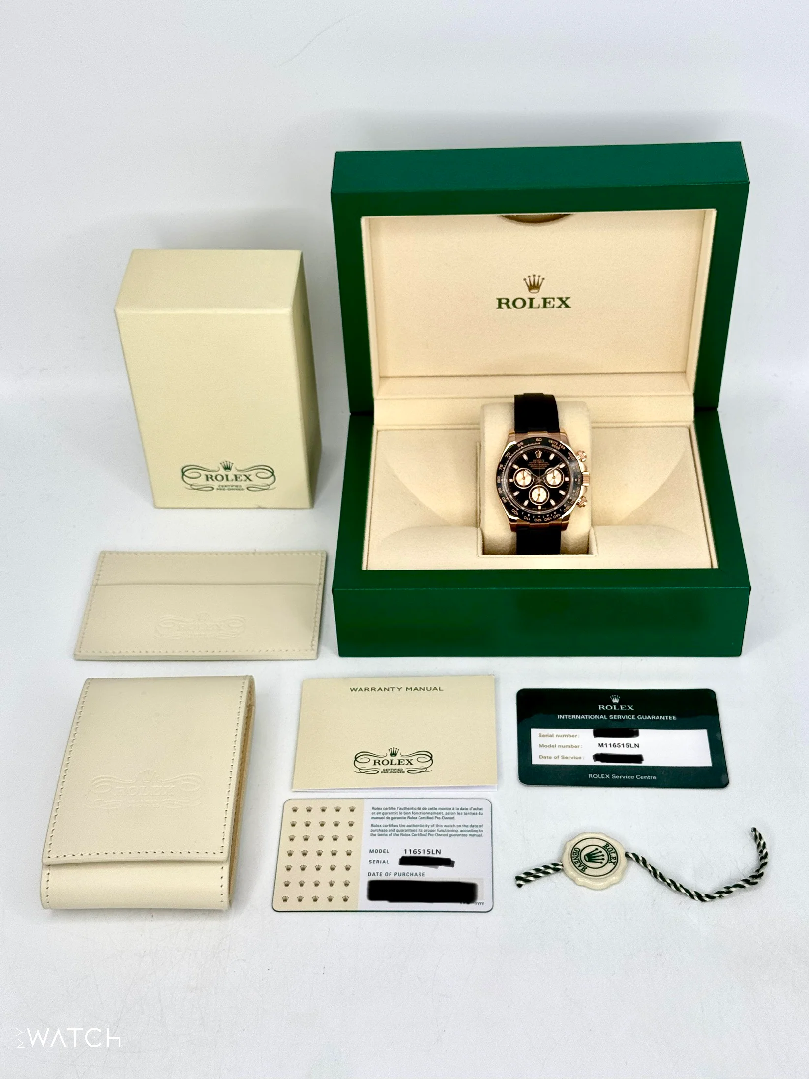 2024 CPO Rolex Daytona 40mm 116515LN Rose Gold Oysterflex Black Dial - Image 10