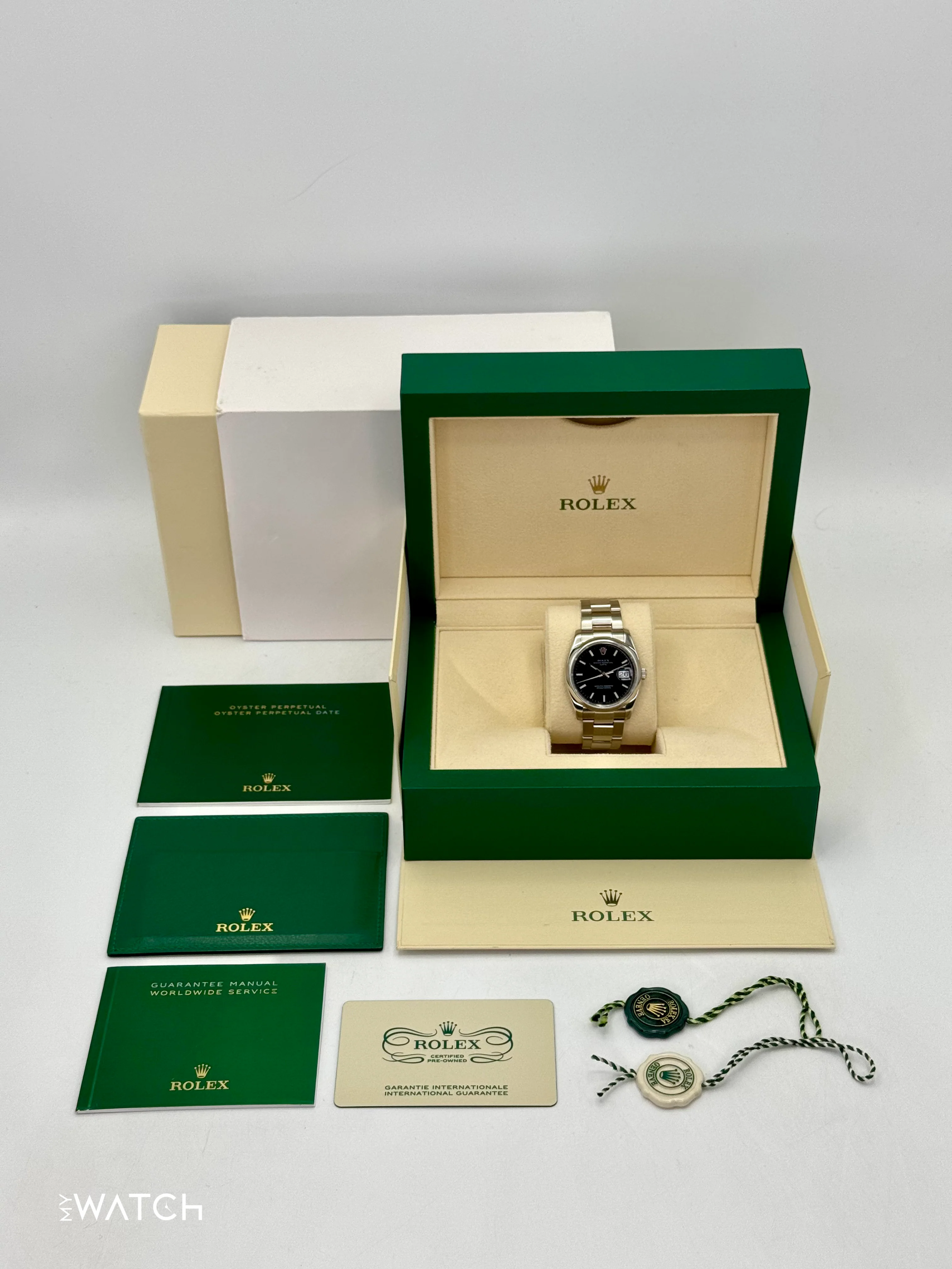 2024 CPO Rolex Oyster Perpetual Date 34mm 115200 Black Dial - Image 10