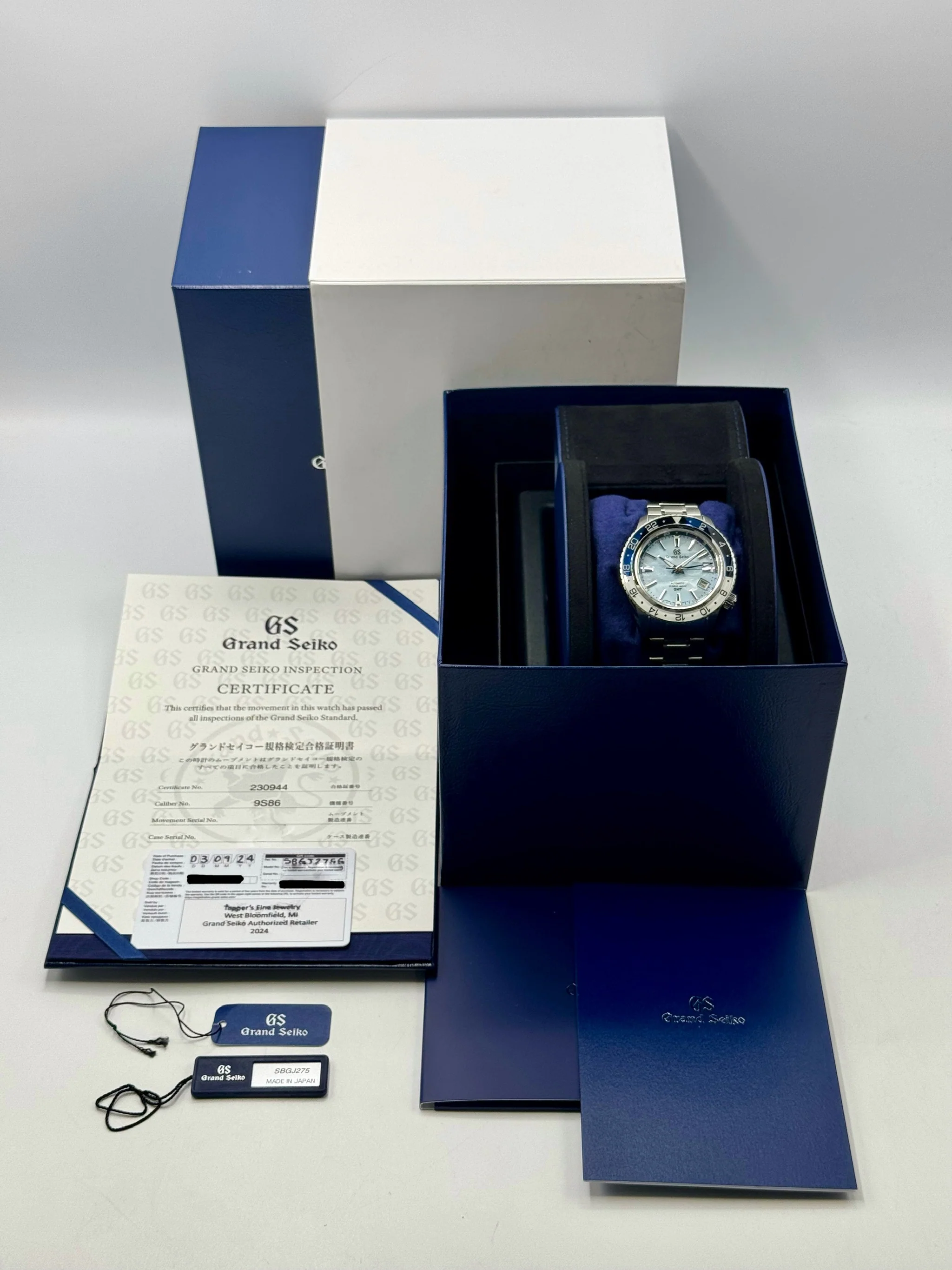 2024 Grand Seiko Sport Limited 44.2mm SBGJ275G Stainless Steel Blue Dial - Image 10