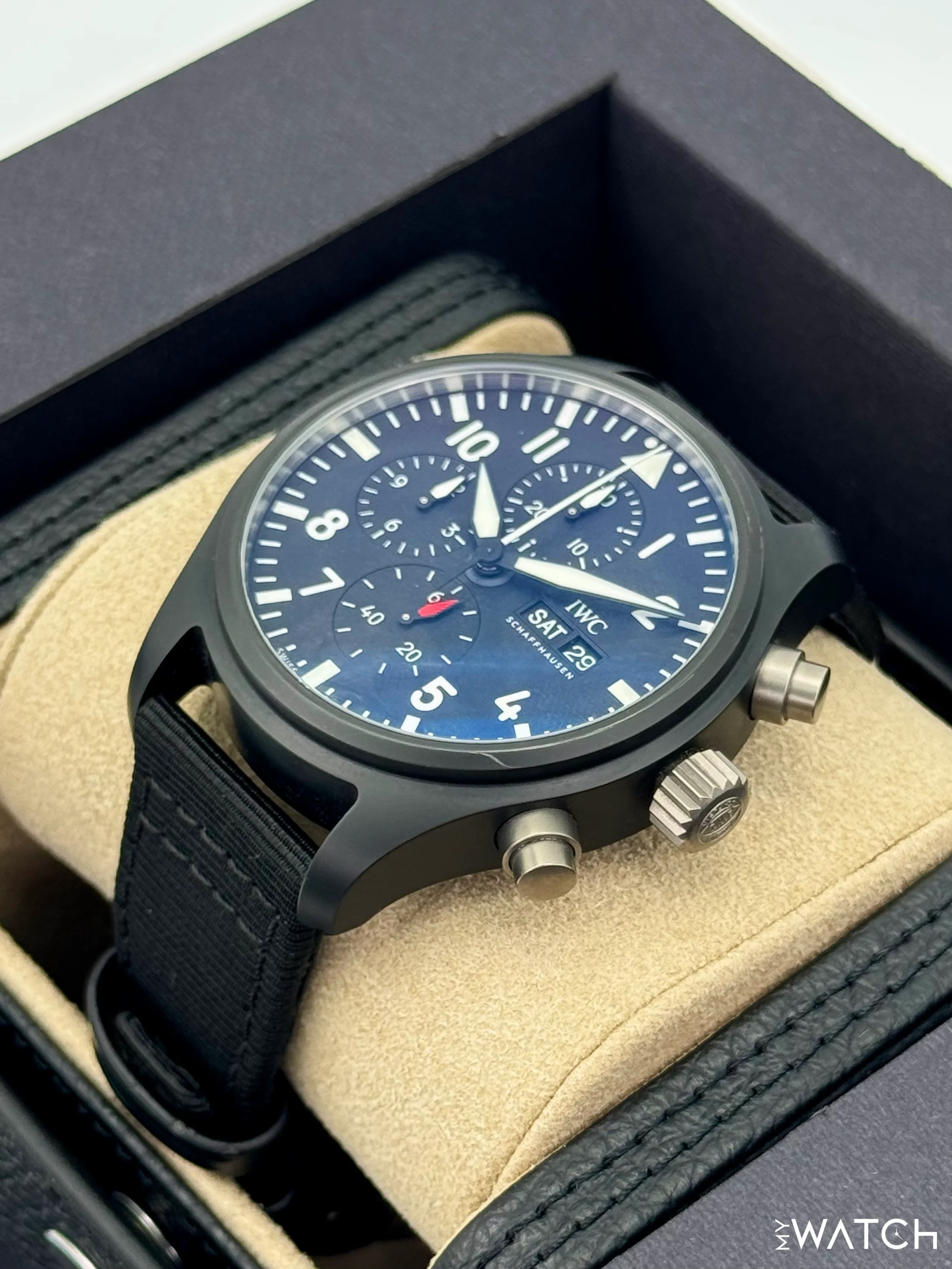 2024 IWC Pilot’s Watch Chronograph "Top Gun" 44.5mm IW389101 Ceramic Black Dial - Image 5