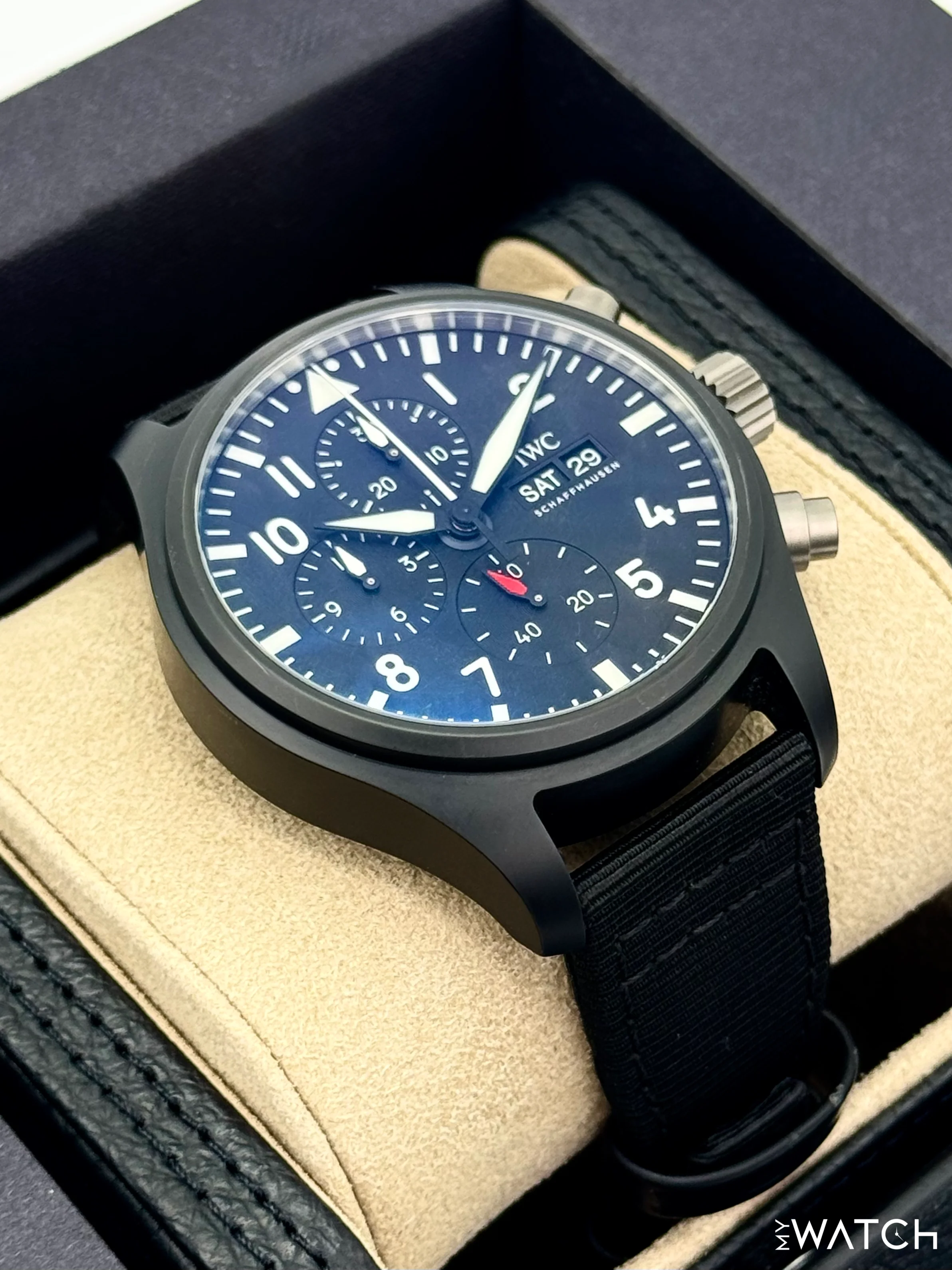 2024 IWC Pilot’s Watch Chronograph "Top Gun" 44.5mm IW389101 Ceramic Black Dial - Image 6