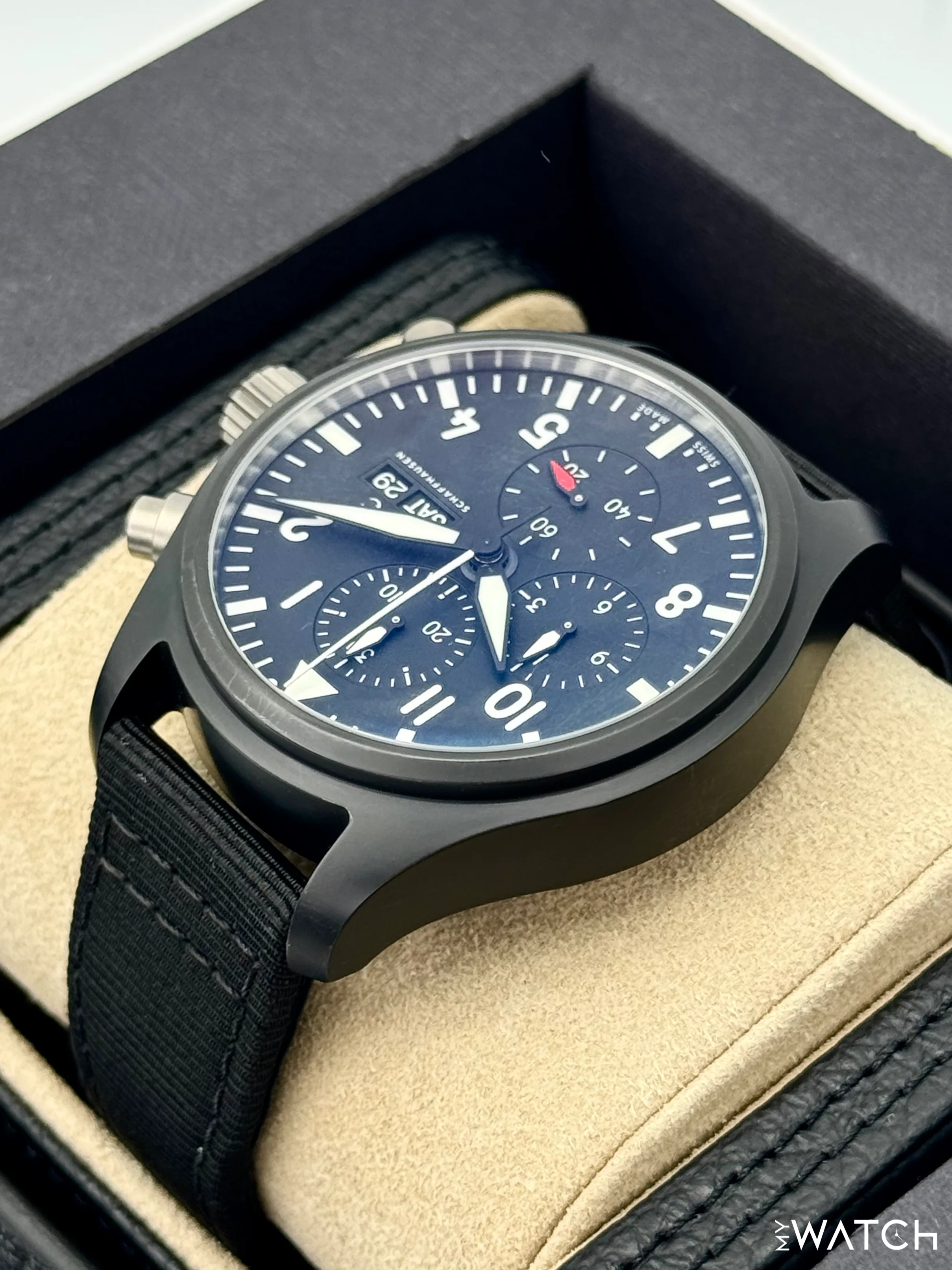 2024 IWC Pilot’s Watch Chronograph "Top Gun" 44.5mm IW389101 Ceramic Black Dial - Image 7