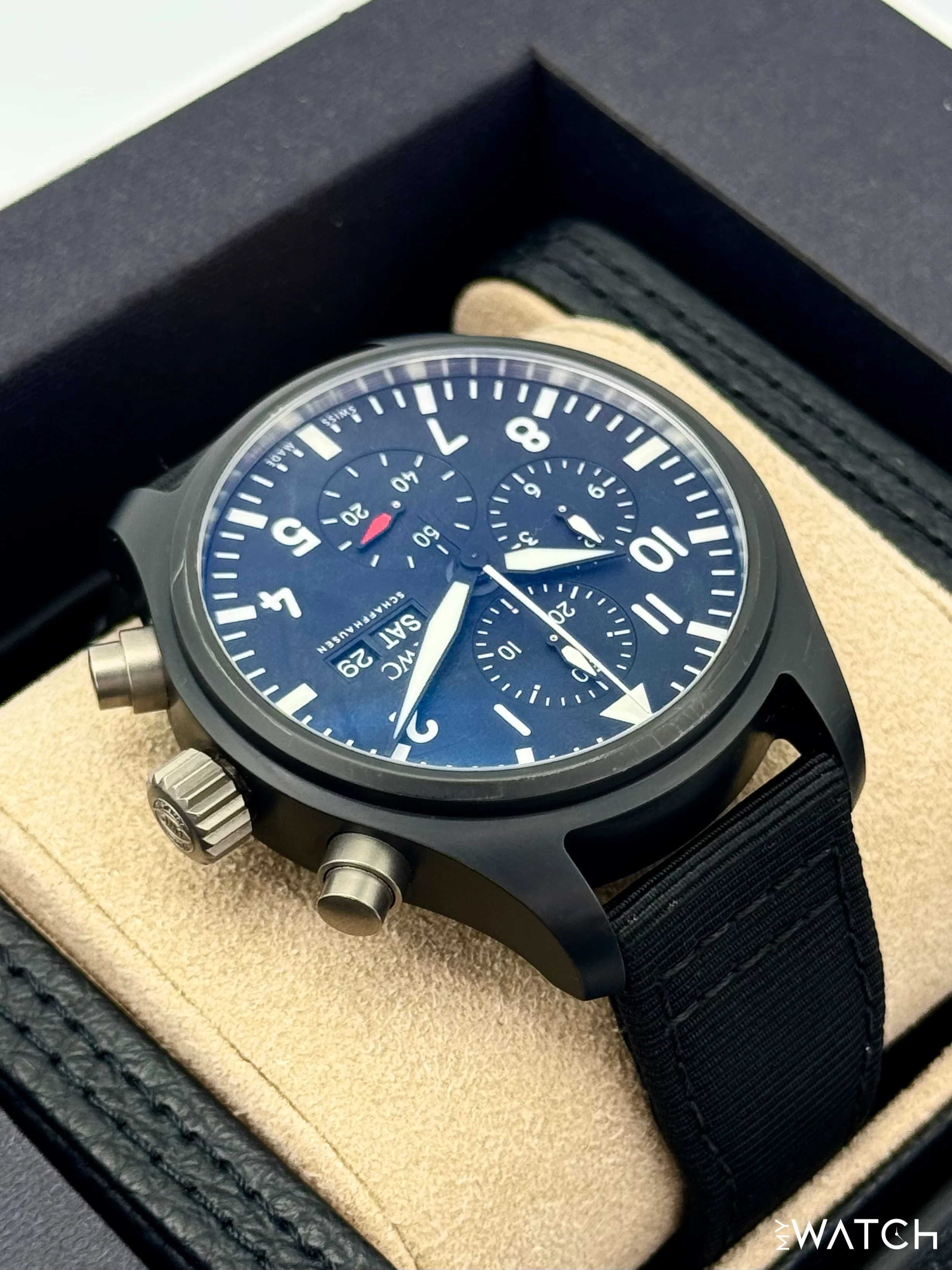 2024 IWC Pilot’s Watch Chronograph "Top Gun" 44.5mm IW389101 Ceramic Black Dial - Image 8