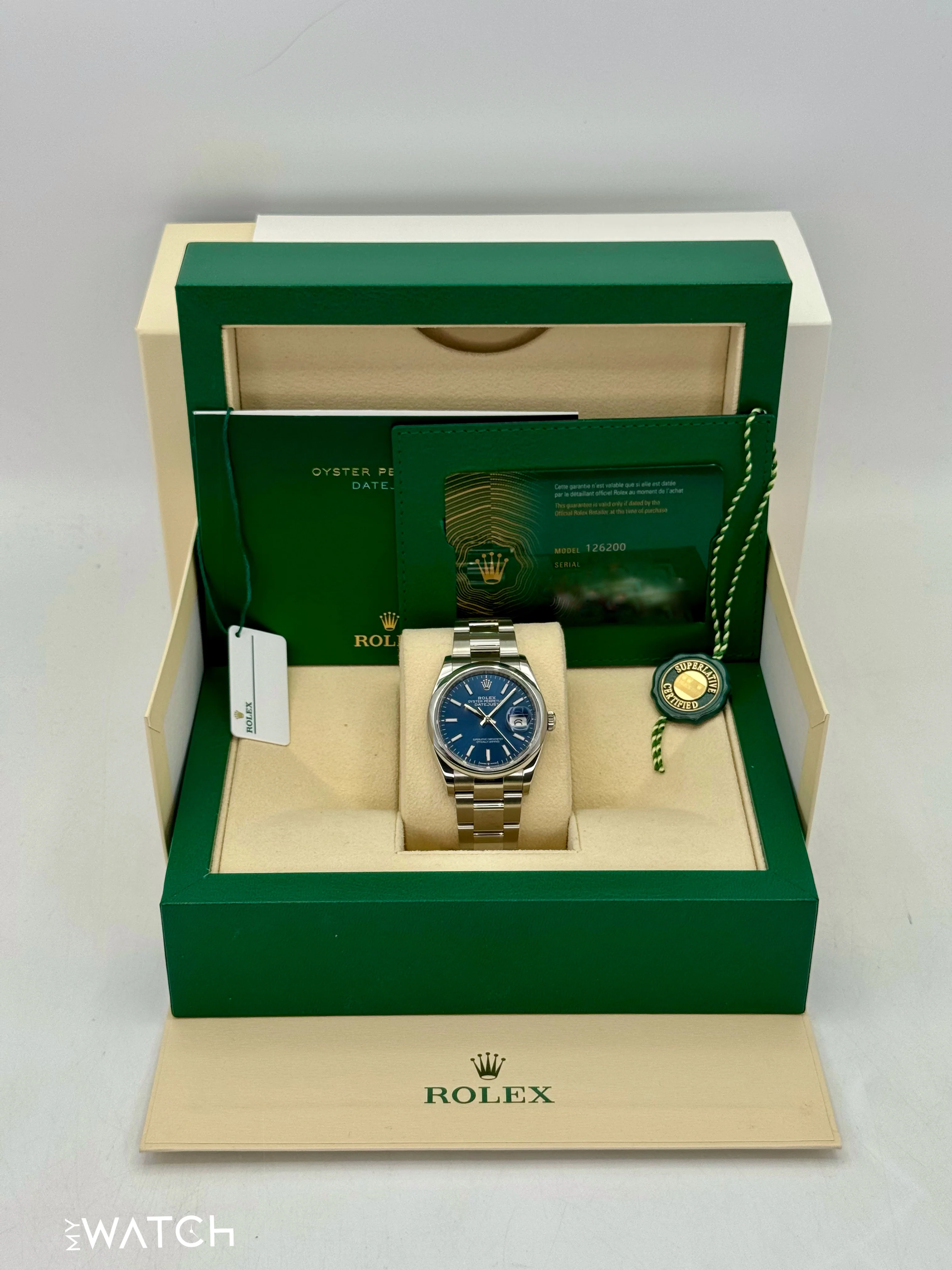 2024 Rolex Datejust 36mm 126200 Oyster Blue Dial - Image 9