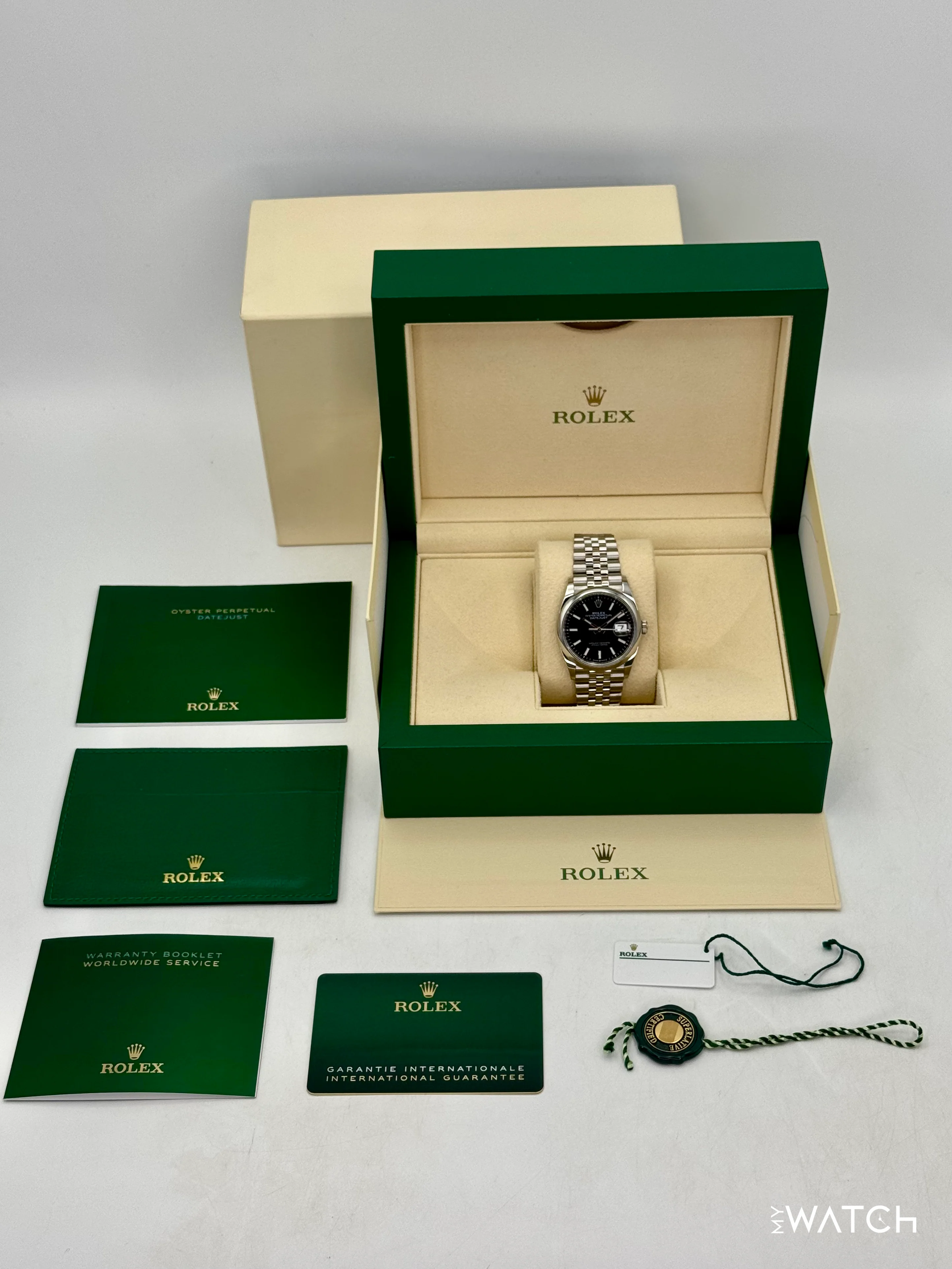 2024 Rolex Datejust 36mm 126200 Stainless Steel Jubilee Black Dial - Image 10