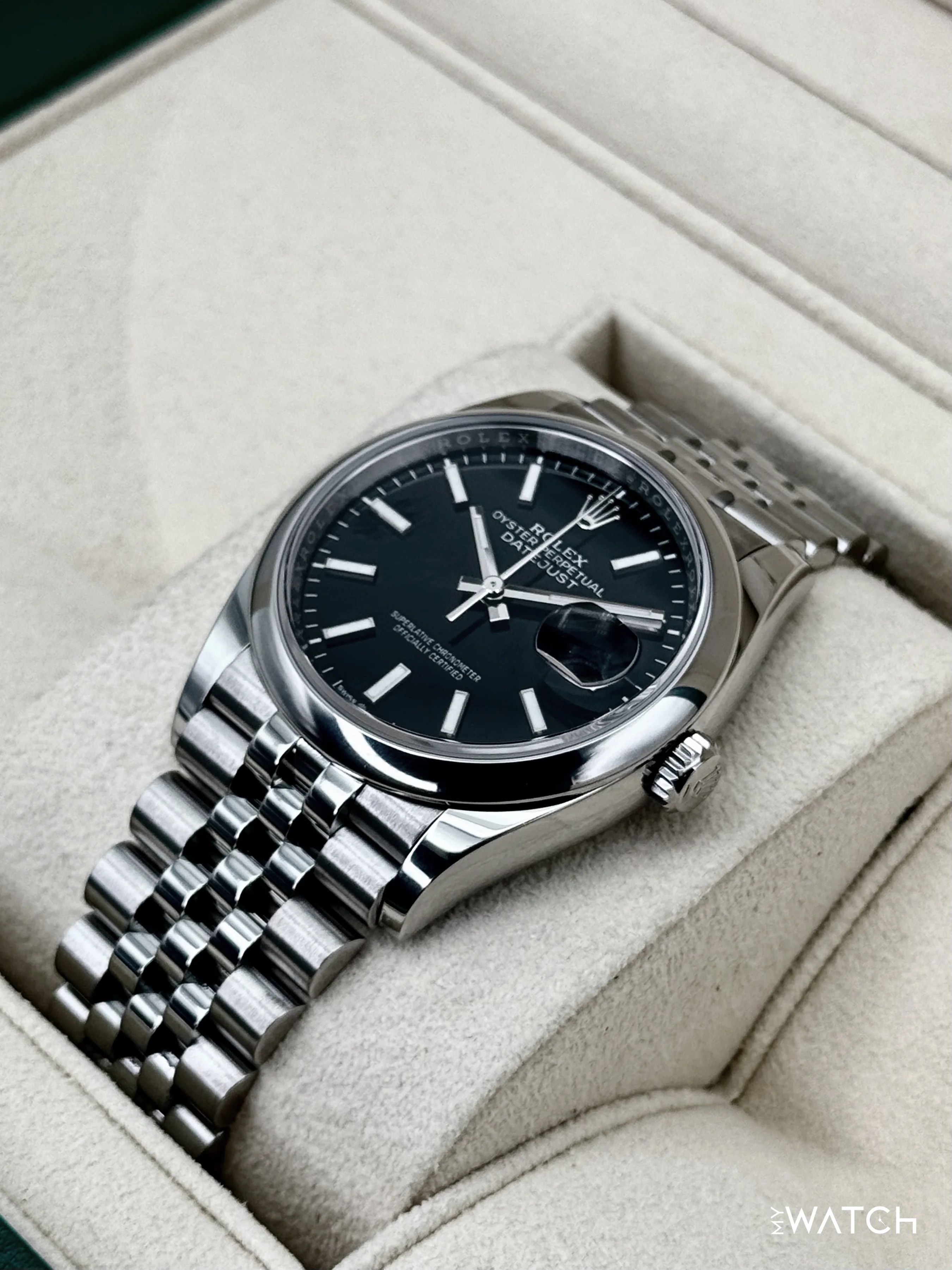 2024 Rolex Datejust 36mm 126200 Stainless Steel Jubilee Black Dial - Image 5