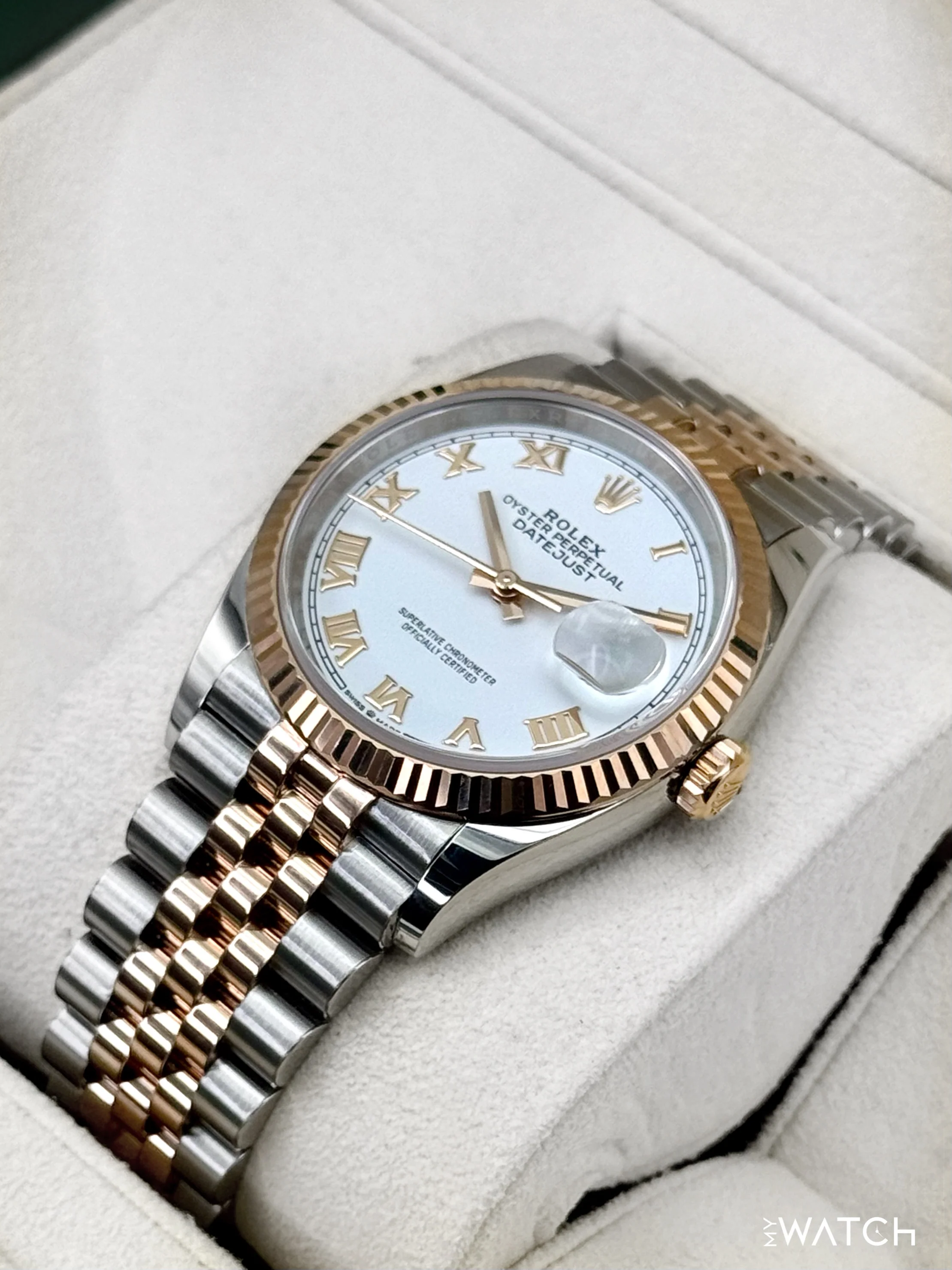 2024 Rolex Datejust 36mm 126231 Two-Tone Jubilee White Roman Numeral Dial - Image 5