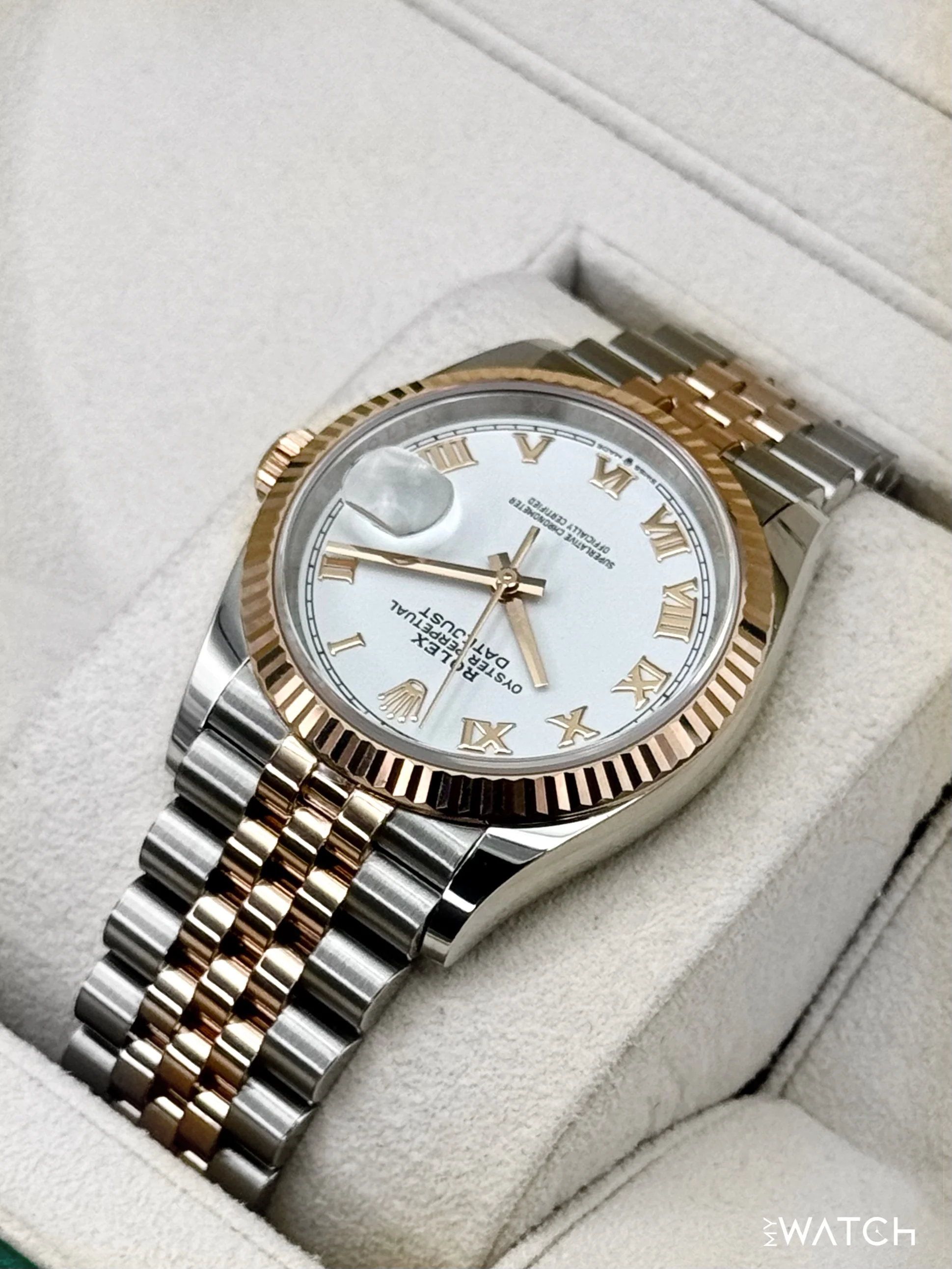 2024 Rolex Datejust 36mm 126231 Two-Tone Jubilee White Roman Numeral Dial - Image 7