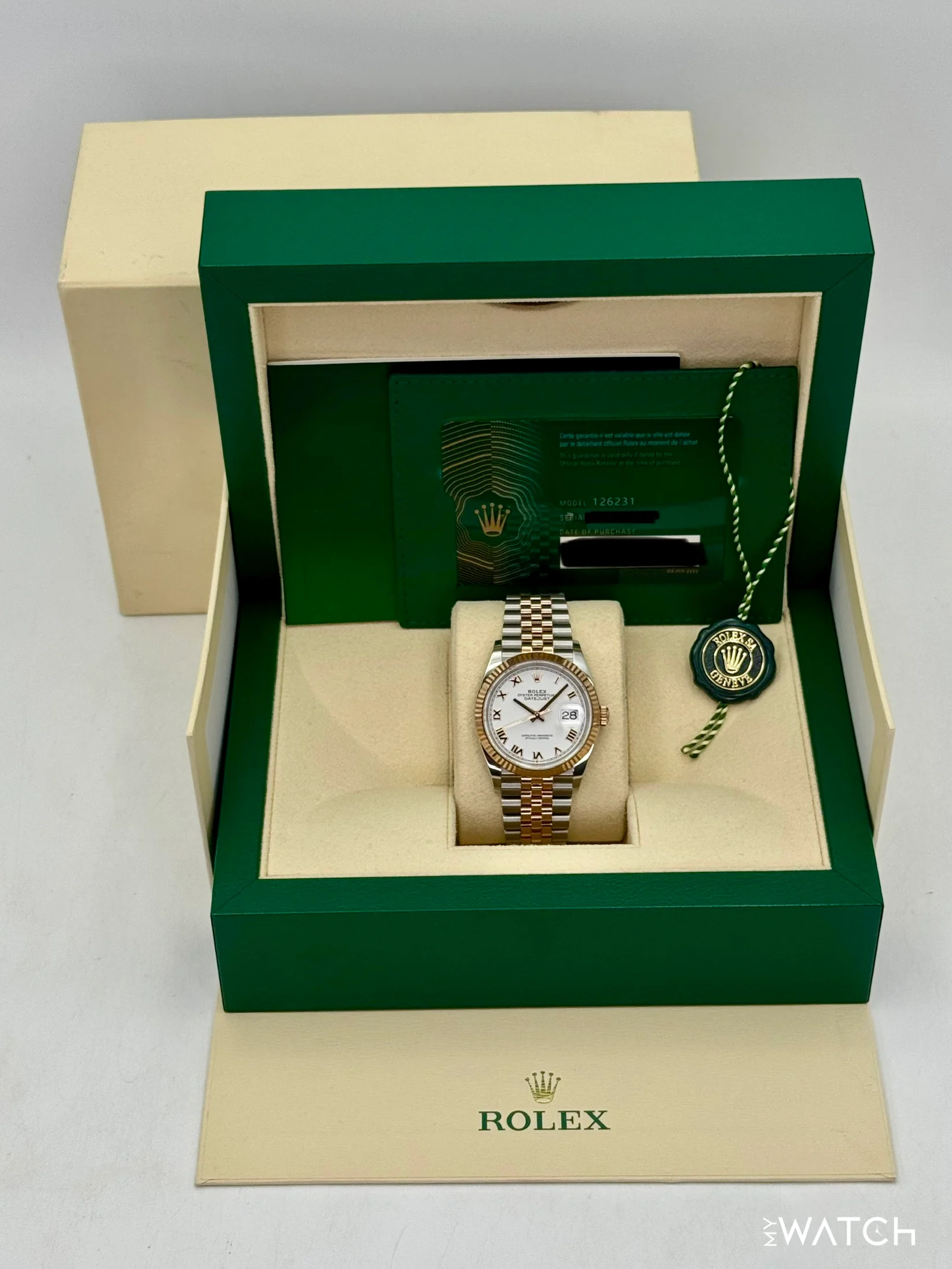 2024 Rolex Datejust 36mm 126231 Two-Tone Jubilee White Roman Numeral Dial - Image 9