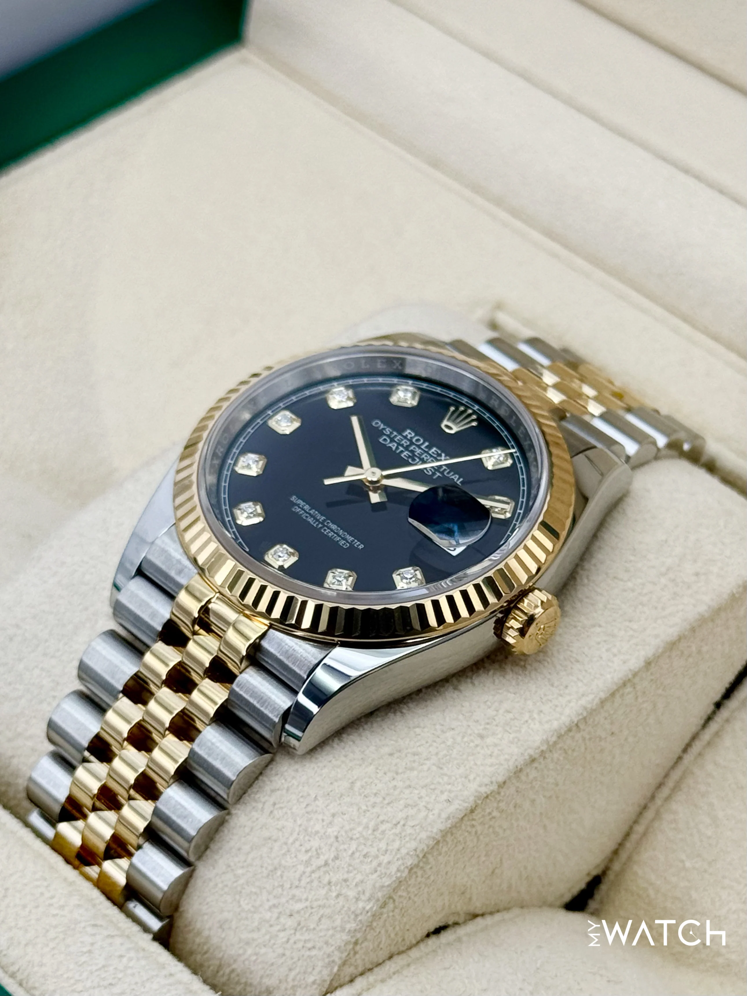 2024 Rolex Datejust 36mm 126233 Two-Tone Jubilee Black Diamond Dial - Image 5