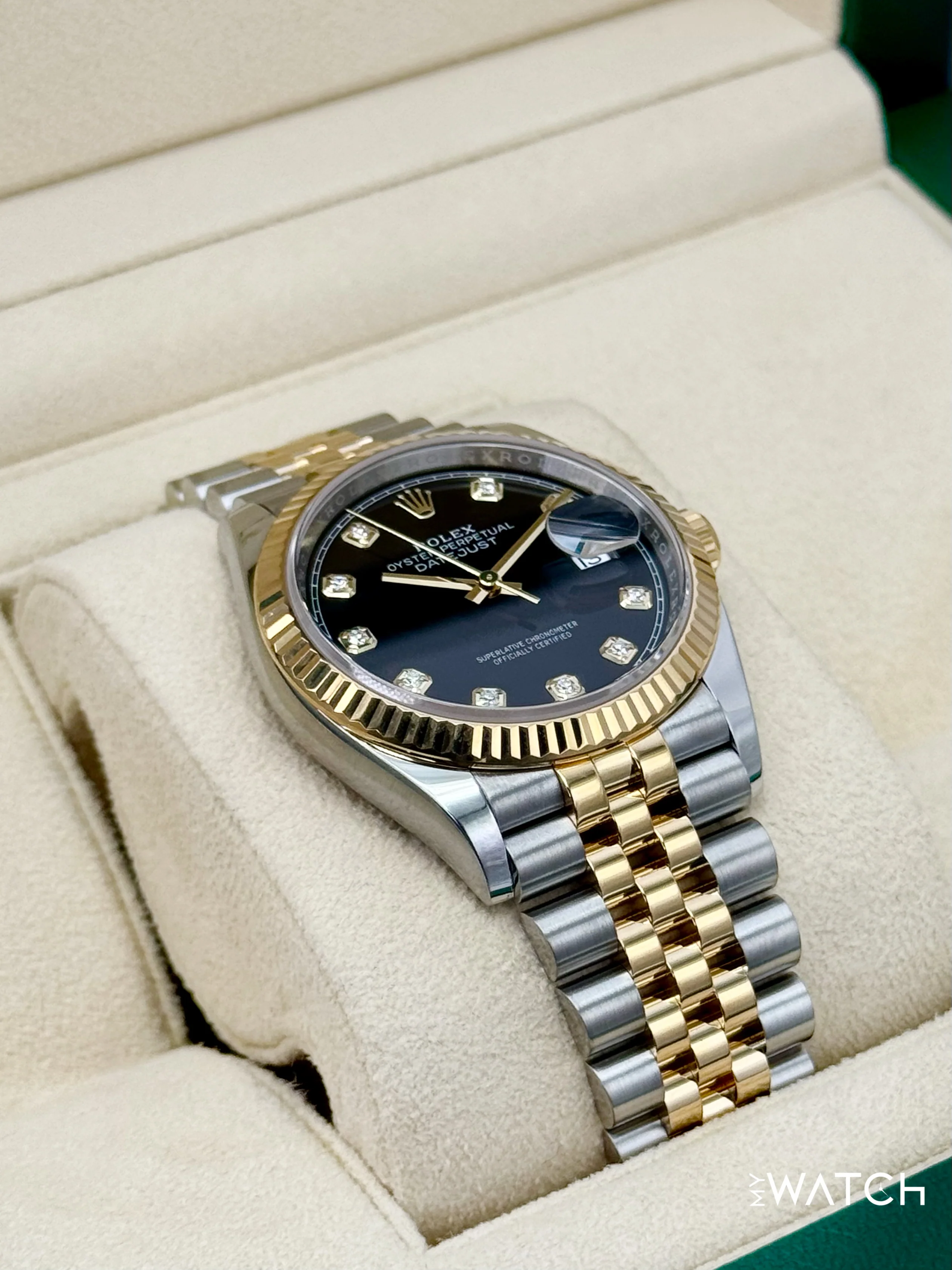 2024 Rolex Datejust 36mm 126233 Two-Tone Jubilee Black Diamond Dial - Image 6