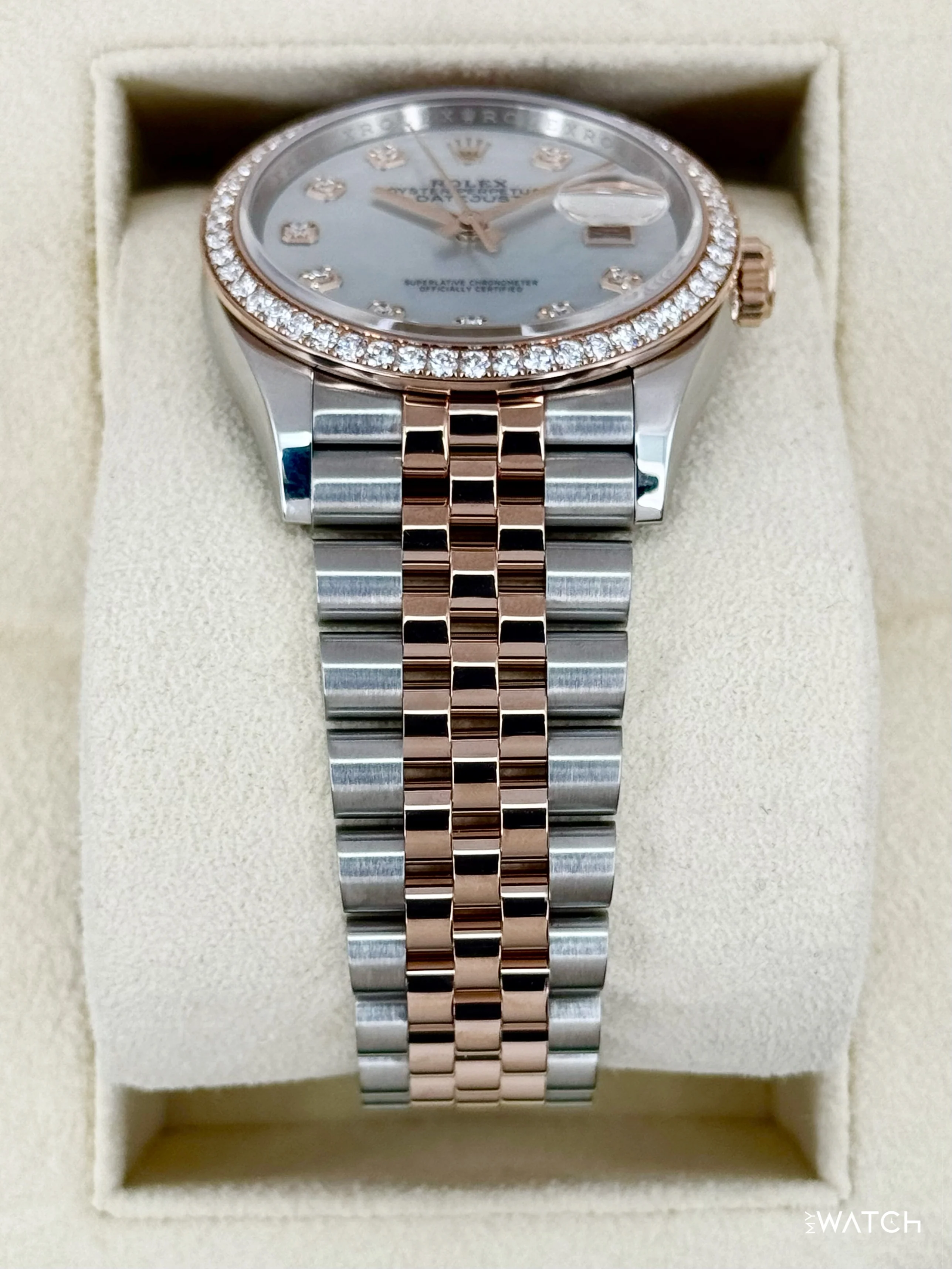 2024 Rolex Datejust 36mm 126281RBR Two-Tone Jubilee MOP Diamond Dial - Image 3