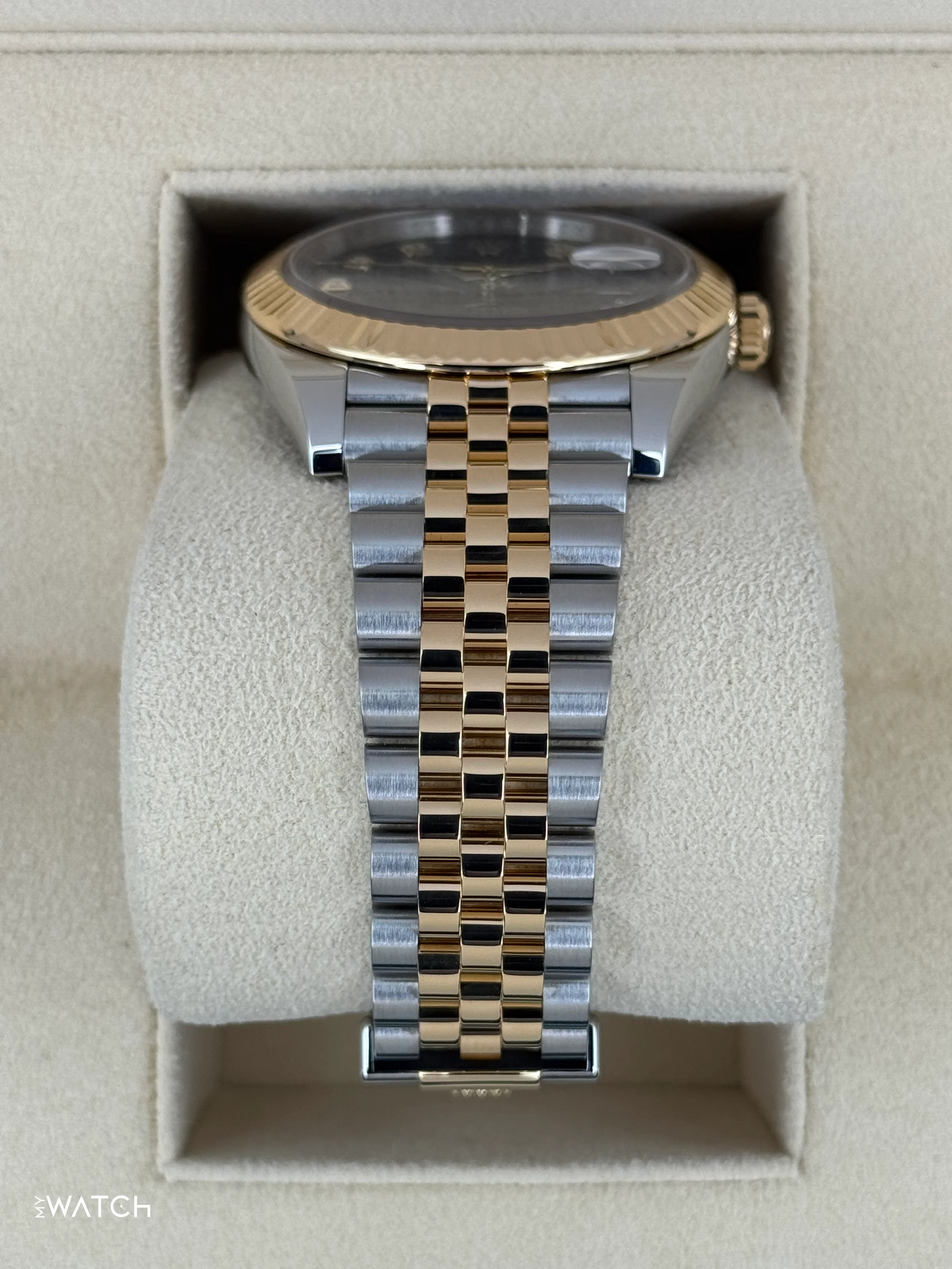 2024 Rolex Datejust 41mm 126333 Two-Tone Jubilee Black Diamond Dial - Image 3