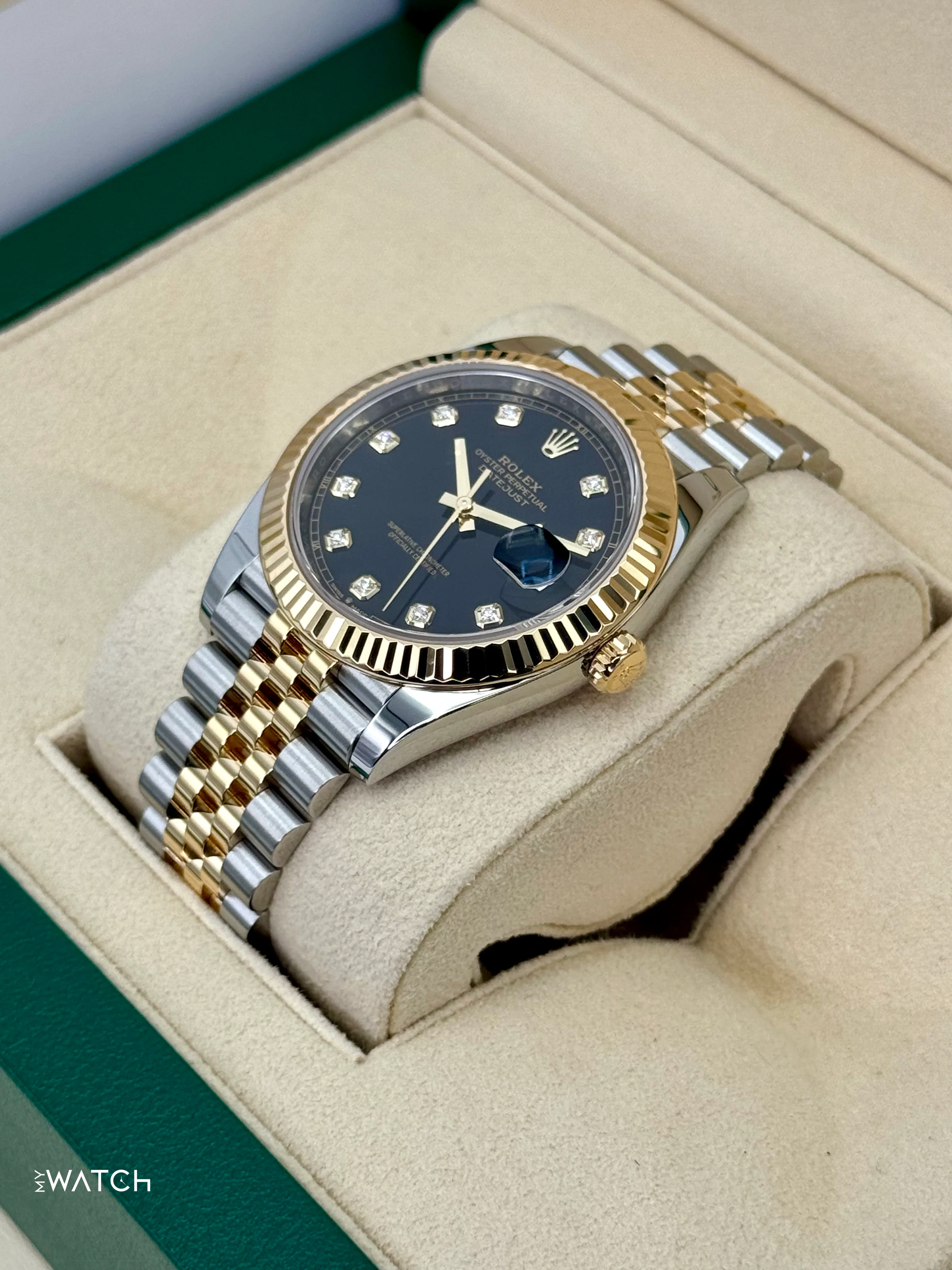 2024 Rolex Datejust 41mm 126333 Two-Tone Jubilee Black Diamond Dial - Image 5