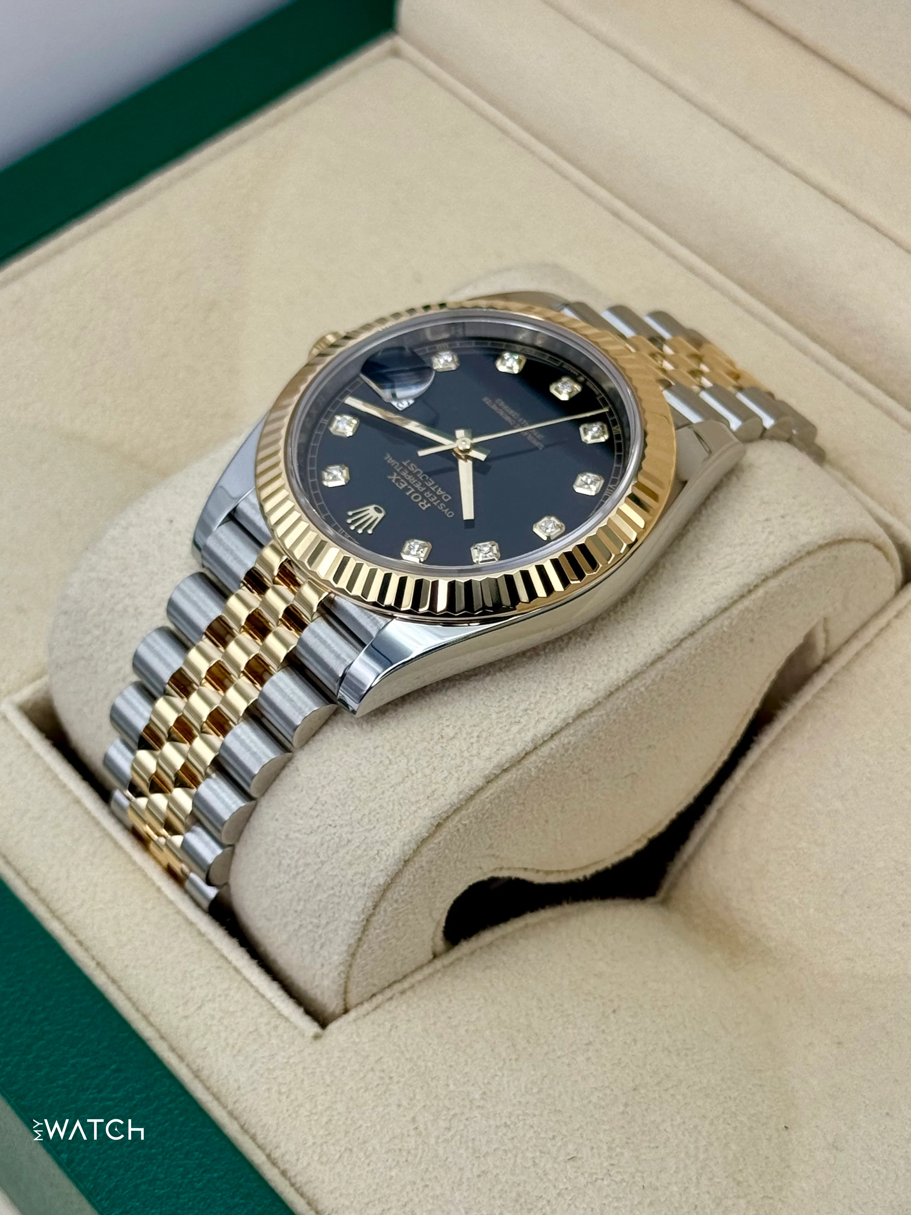 2024 Rolex Datejust 41mm 126333 Two-Tone Jubilee Black Diamond Dial - Image 7
