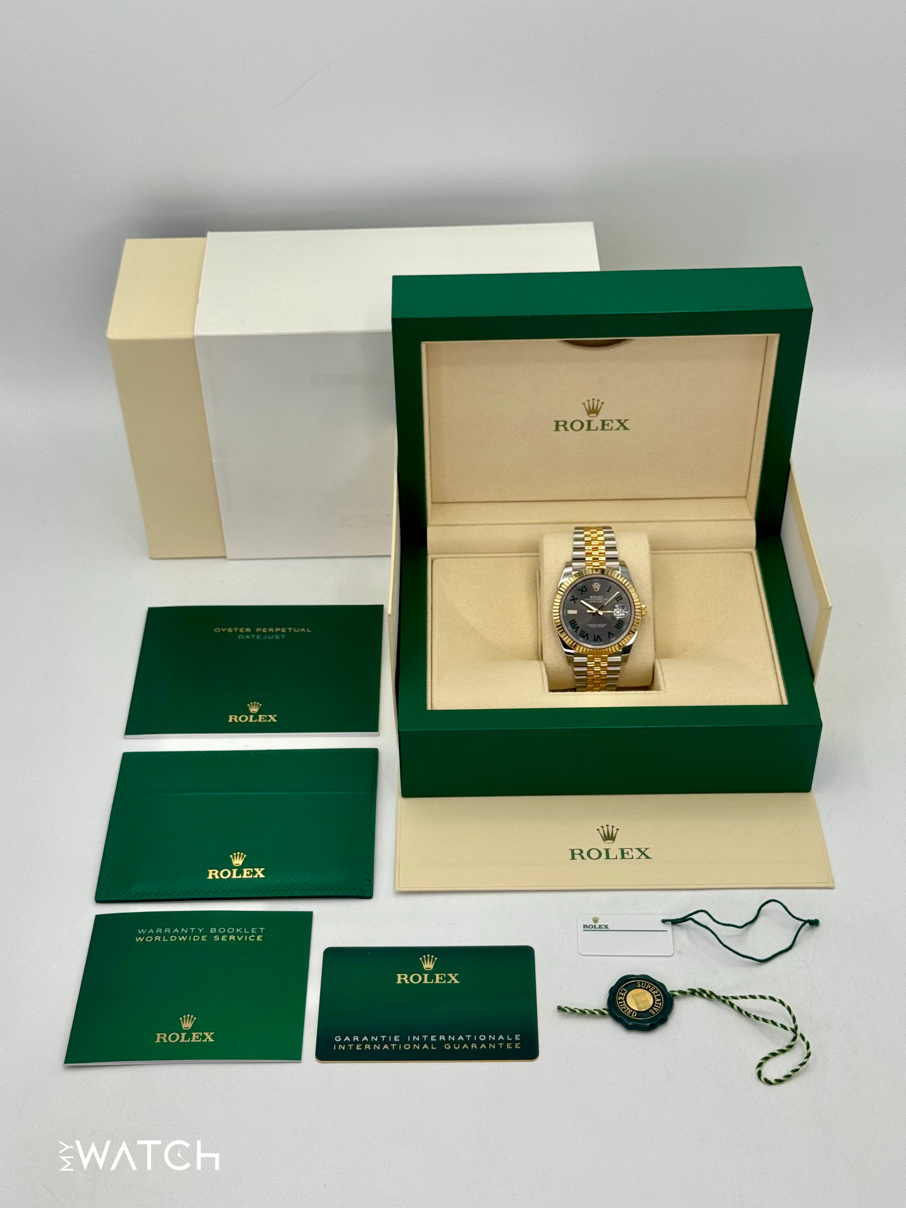 2024 Rolex Datejust 41mm 126333 Two-Tone Jubilee Wimbledon Dial - Image 10