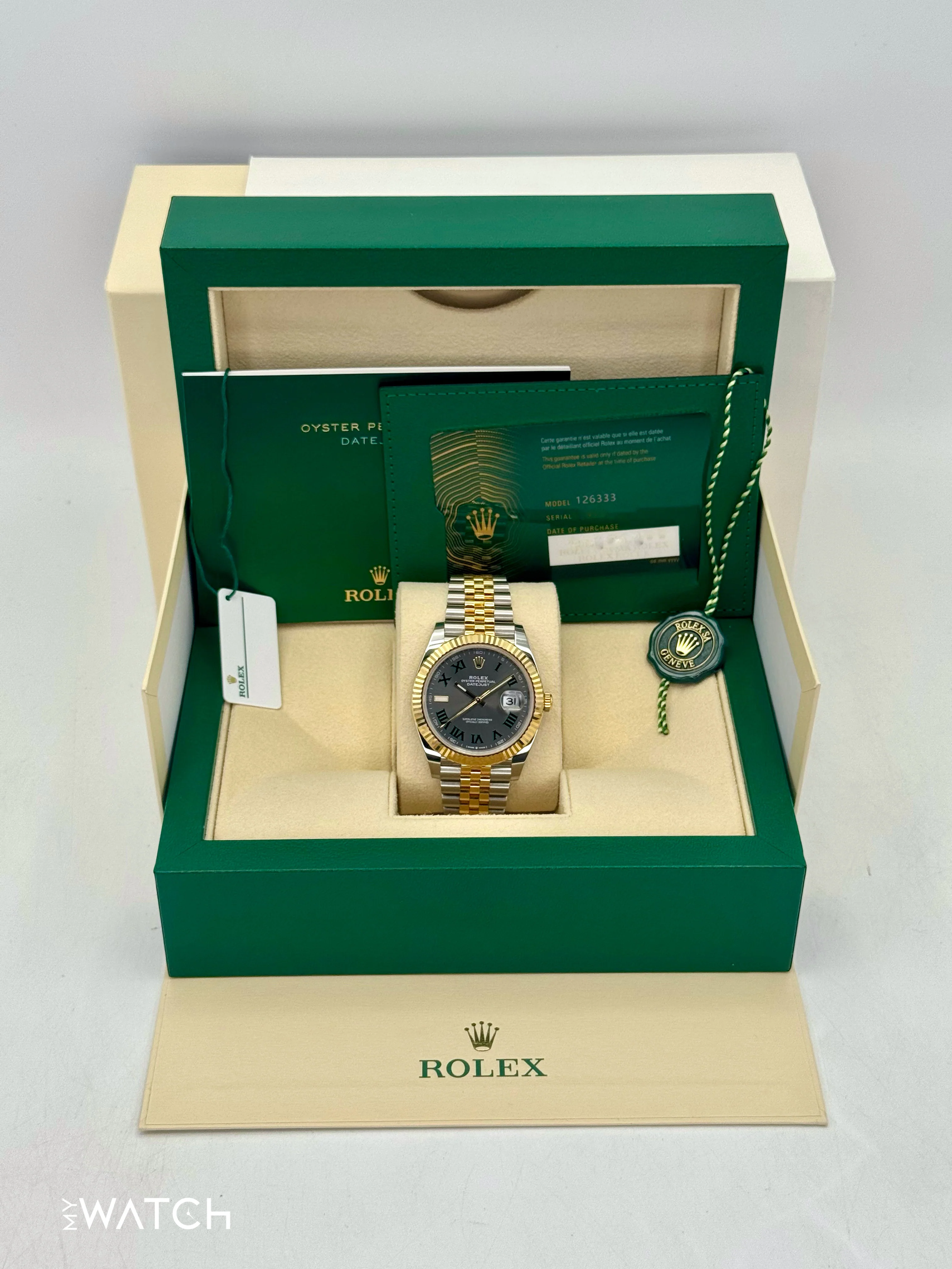 2024 Rolex Datejust 41mm 126333 Two-Tone Jubilee Wimbledon Dial - Image 9