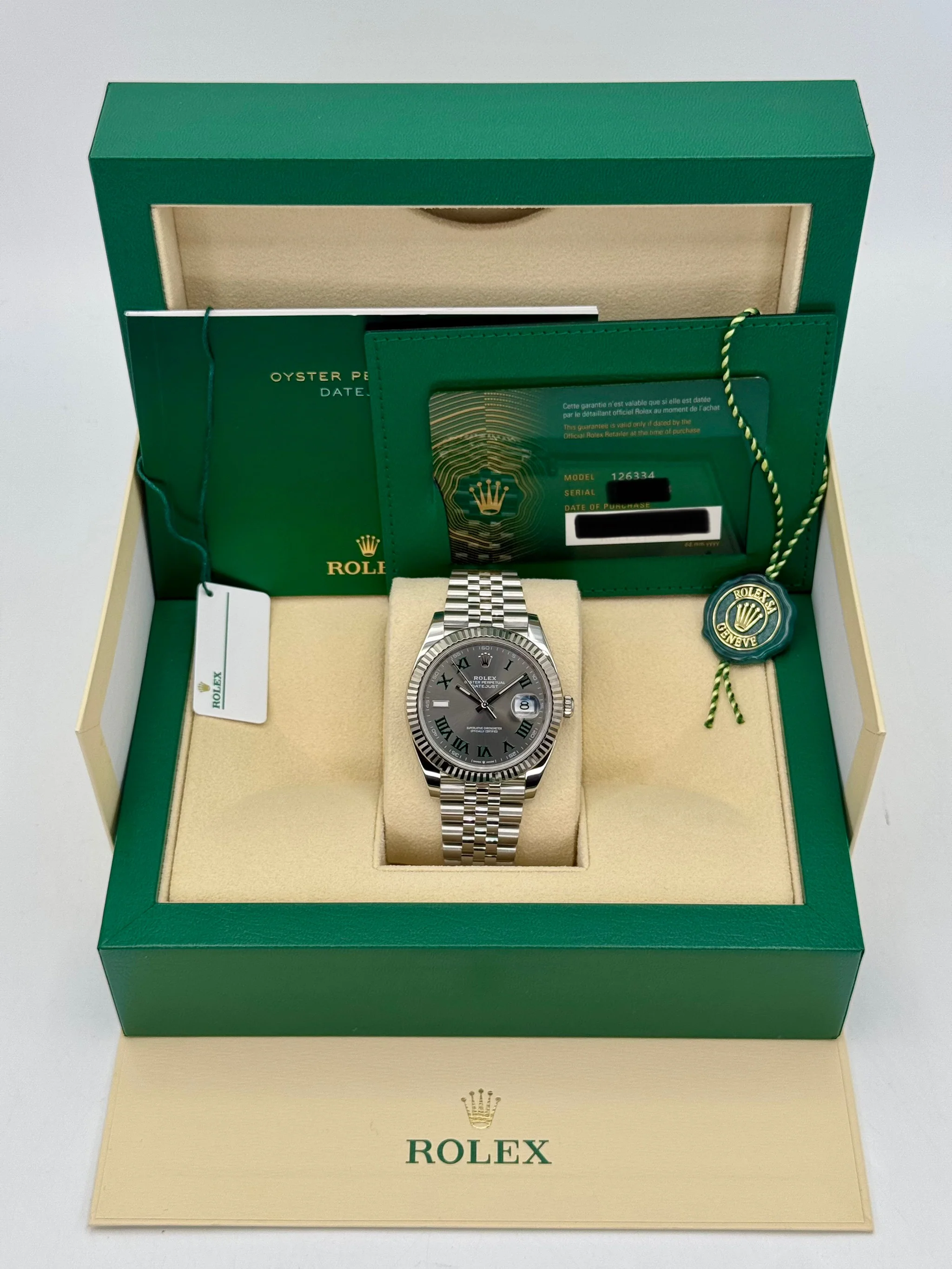 2024 Rolex Datejust 41mm 126334 Jubilee Wimbledon Dial - Image 11