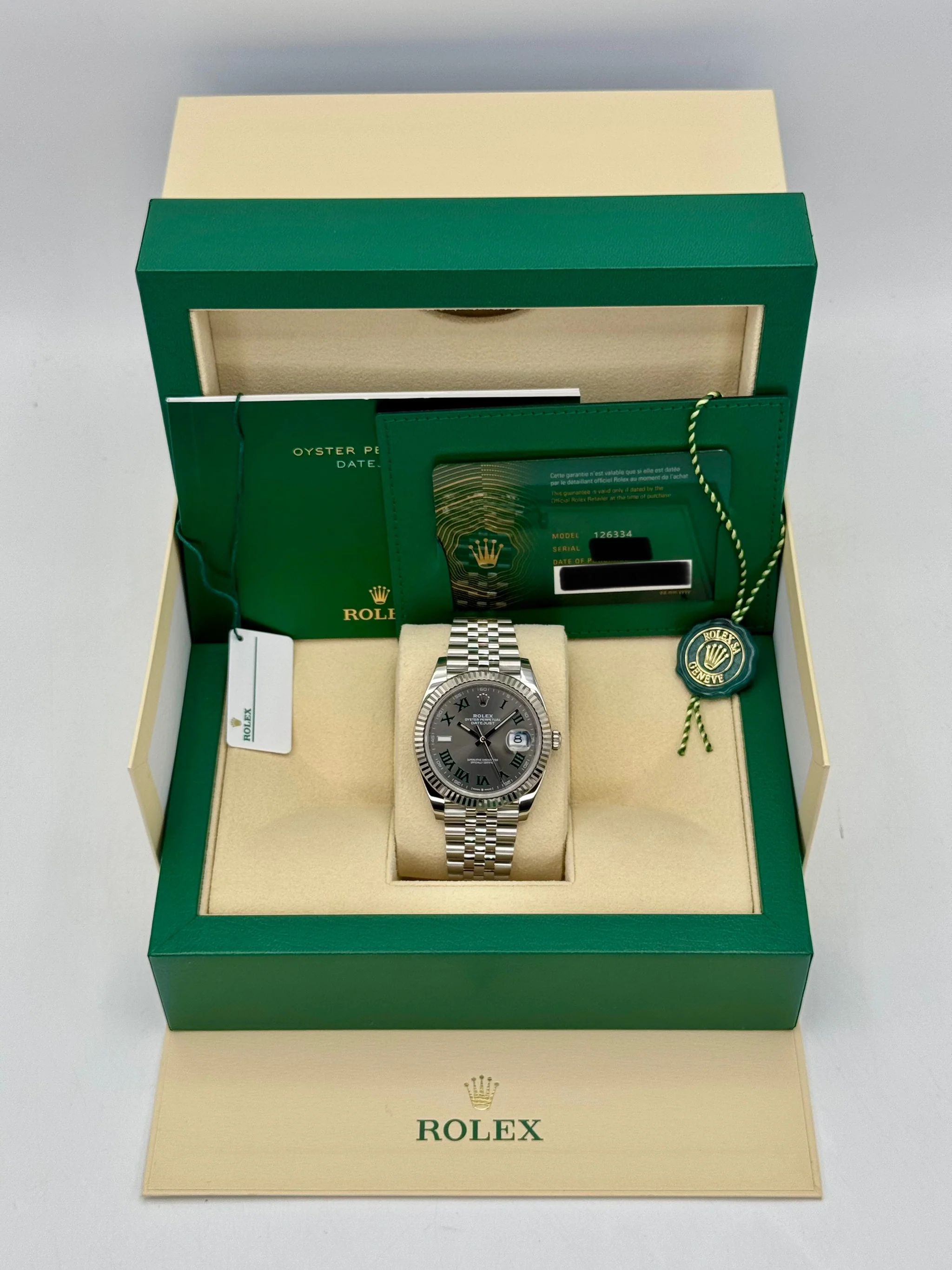 2024 Rolex Datejust 41mm 126334 Jubilee Wimbledon Dial - Image 12