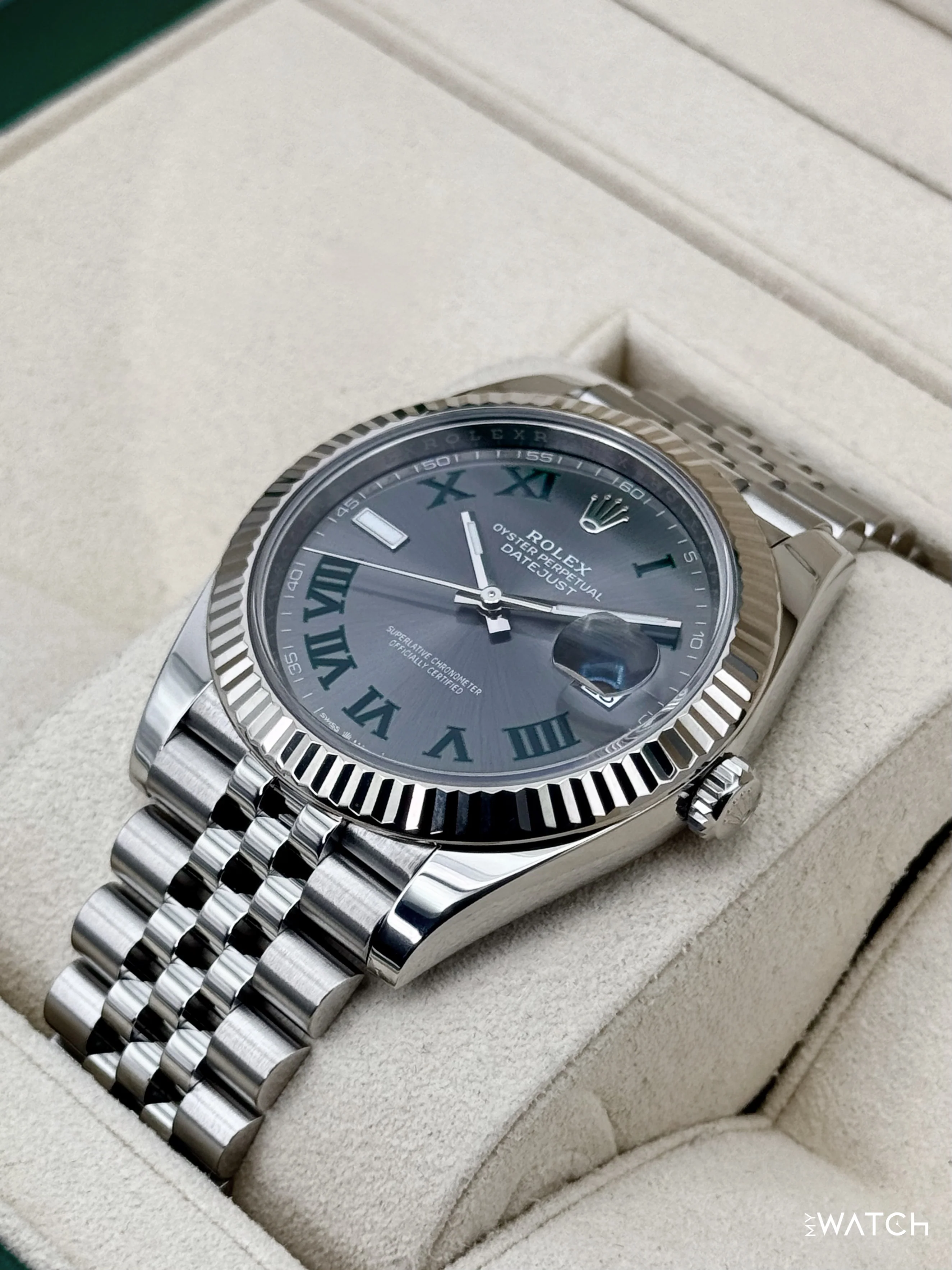 2024 Rolex Datejust 41mm 126334 Jubilee Wimbledon Dial - Image 5