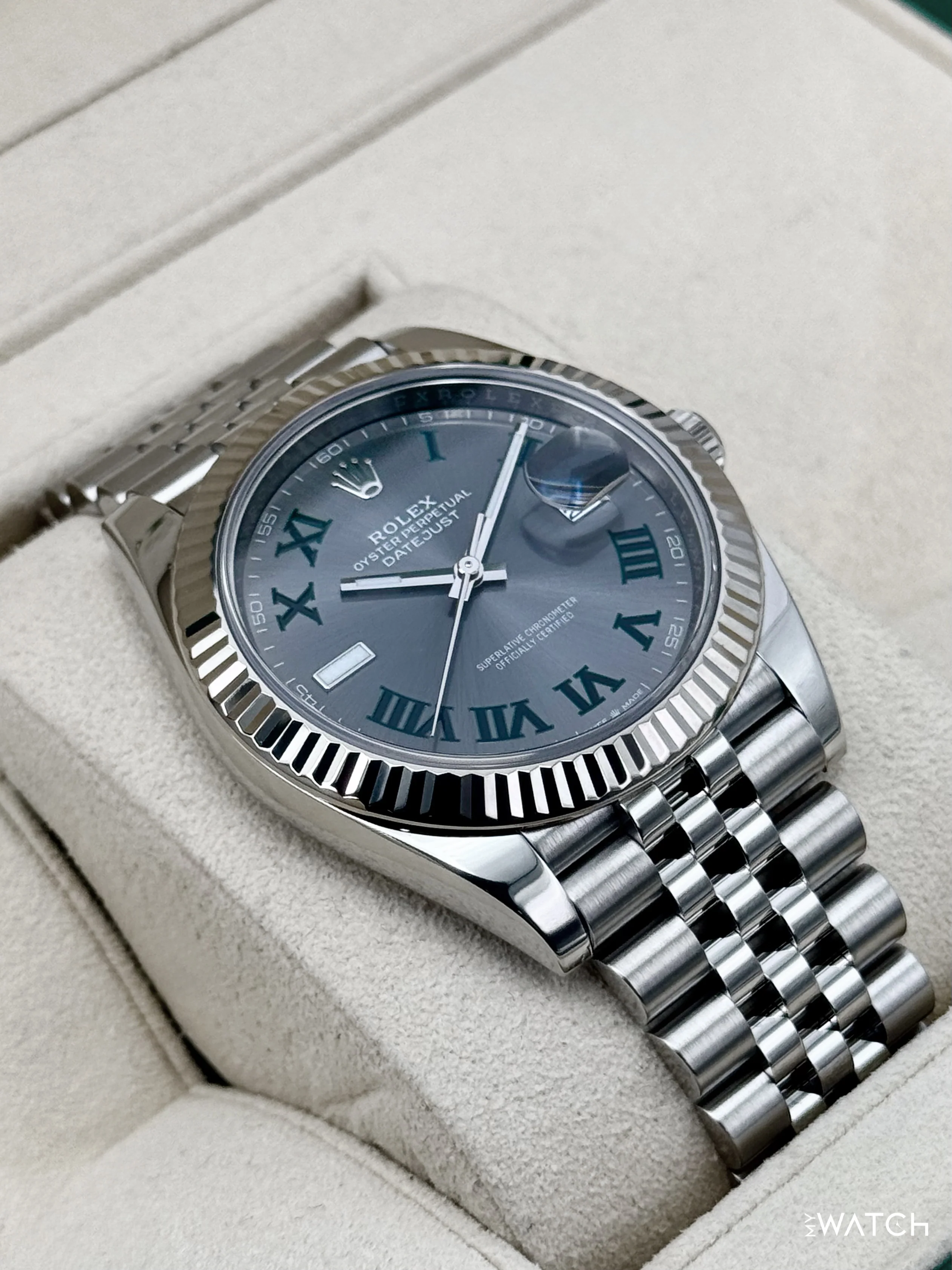 2024 Rolex Datejust 41mm 126334 Jubilee Wimbledon Dial - Image 6
