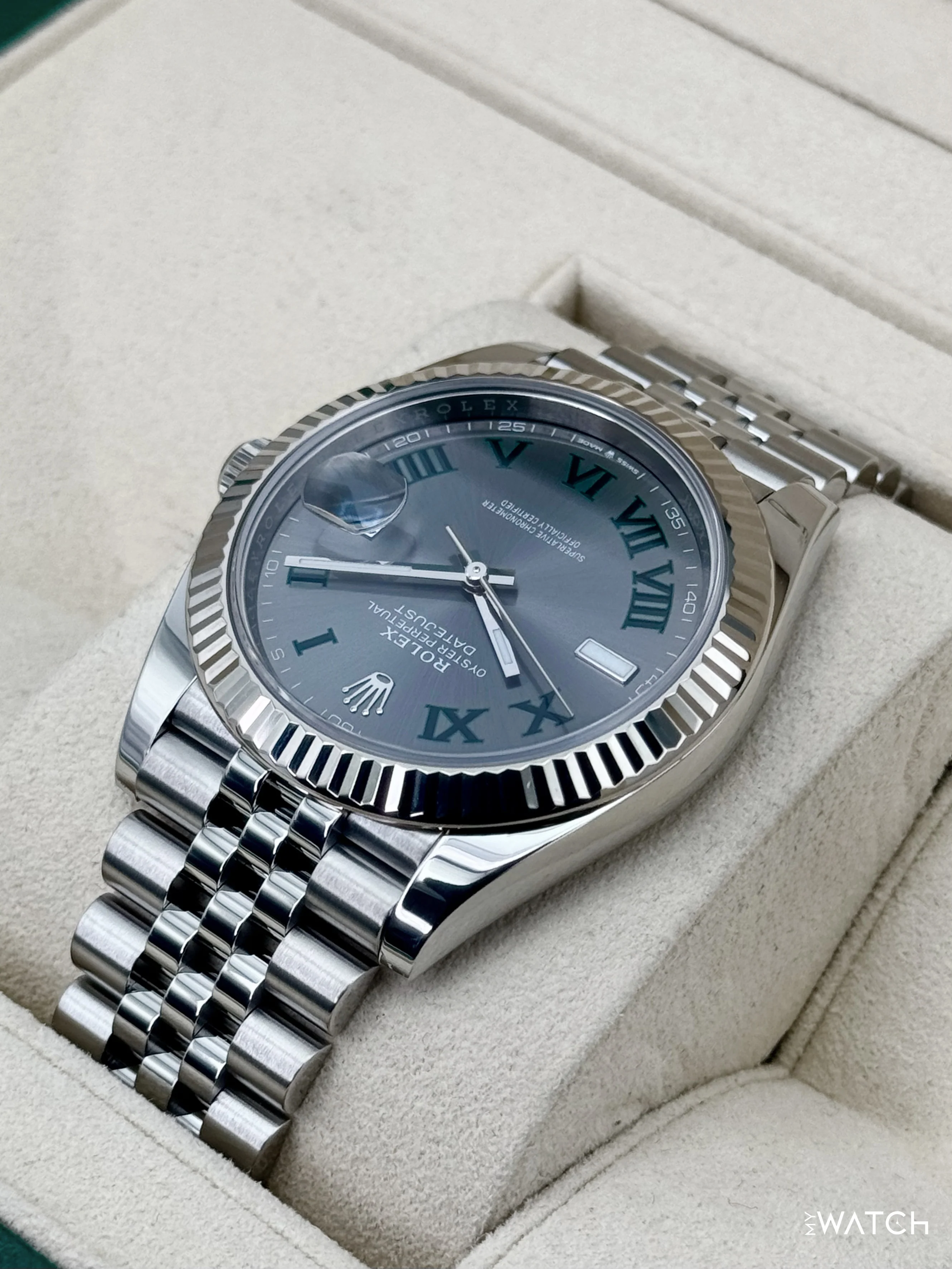 2024 Rolex Datejust 41mm 126334 Jubilee Wimbledon Dial - Image 7