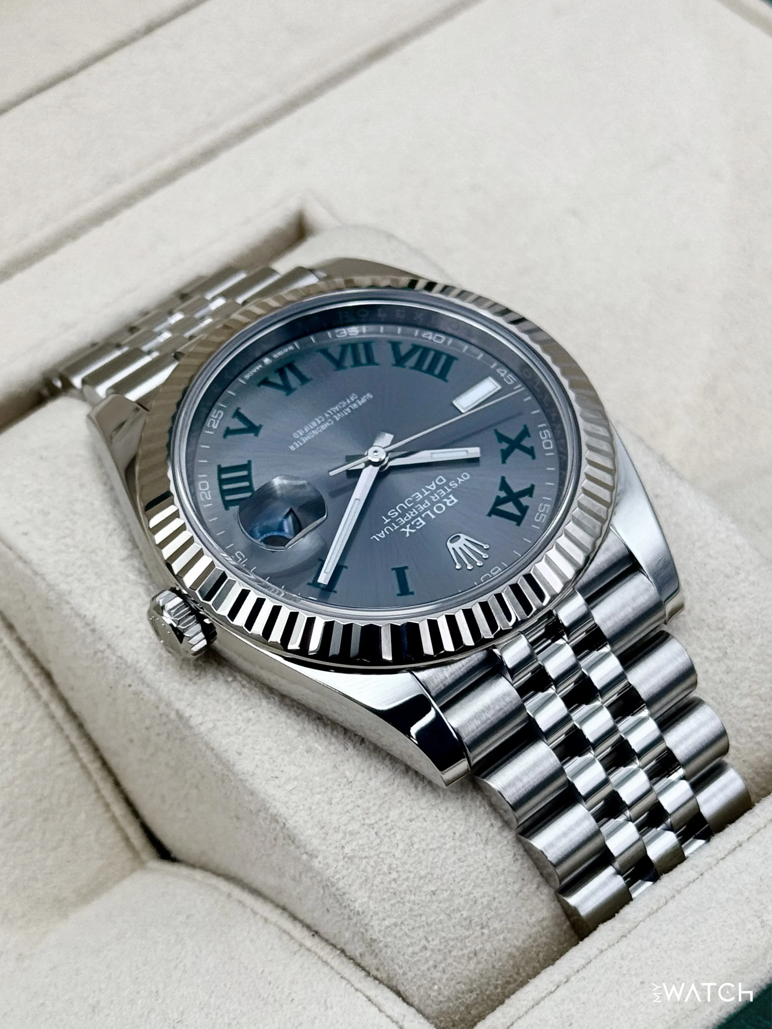 2024 Rolex Datejust 41mm 126334 Jubilee Wimbledon Dial - Image 8